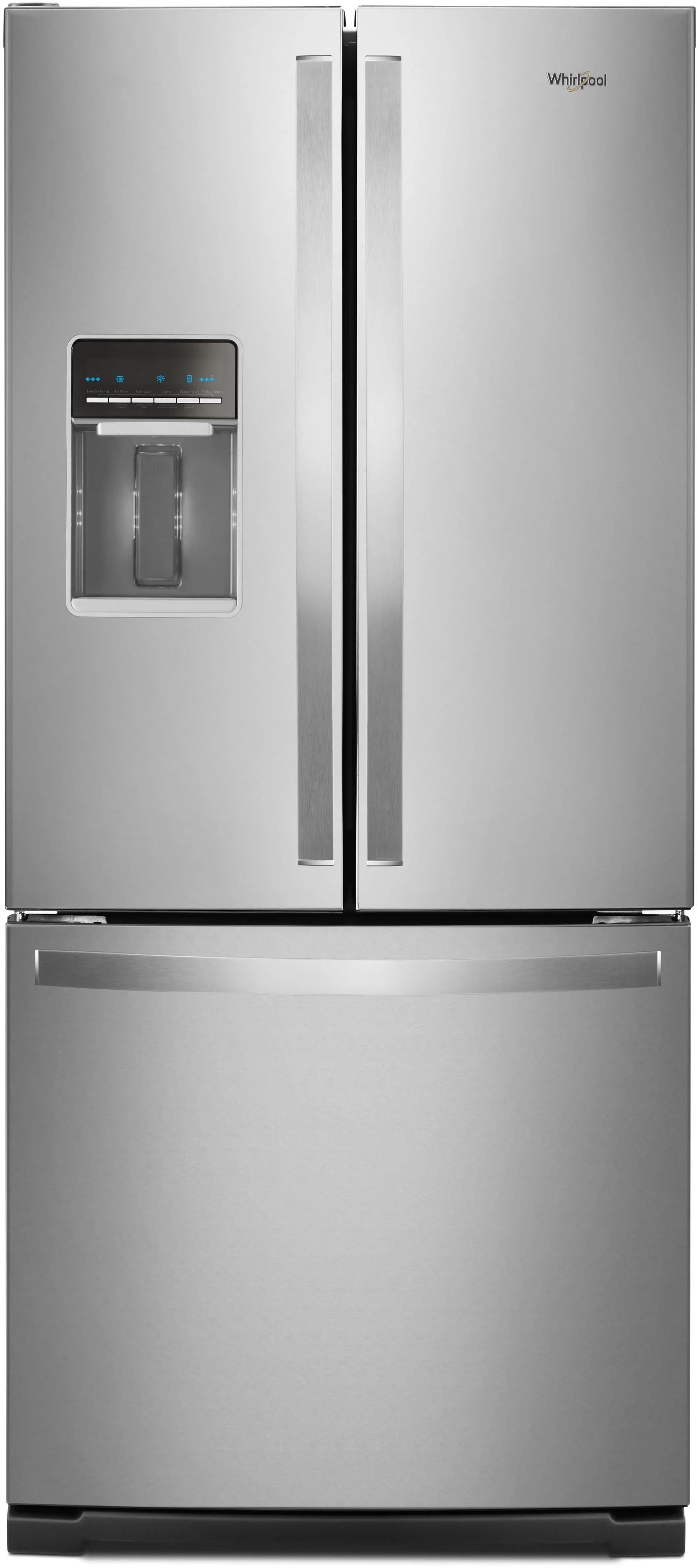 Whirlpool 30" 19.7 cu. ft. Fingerprint Resistant Stainless Steel French Door Refrigerator with Water Dispenser - Energy Star
