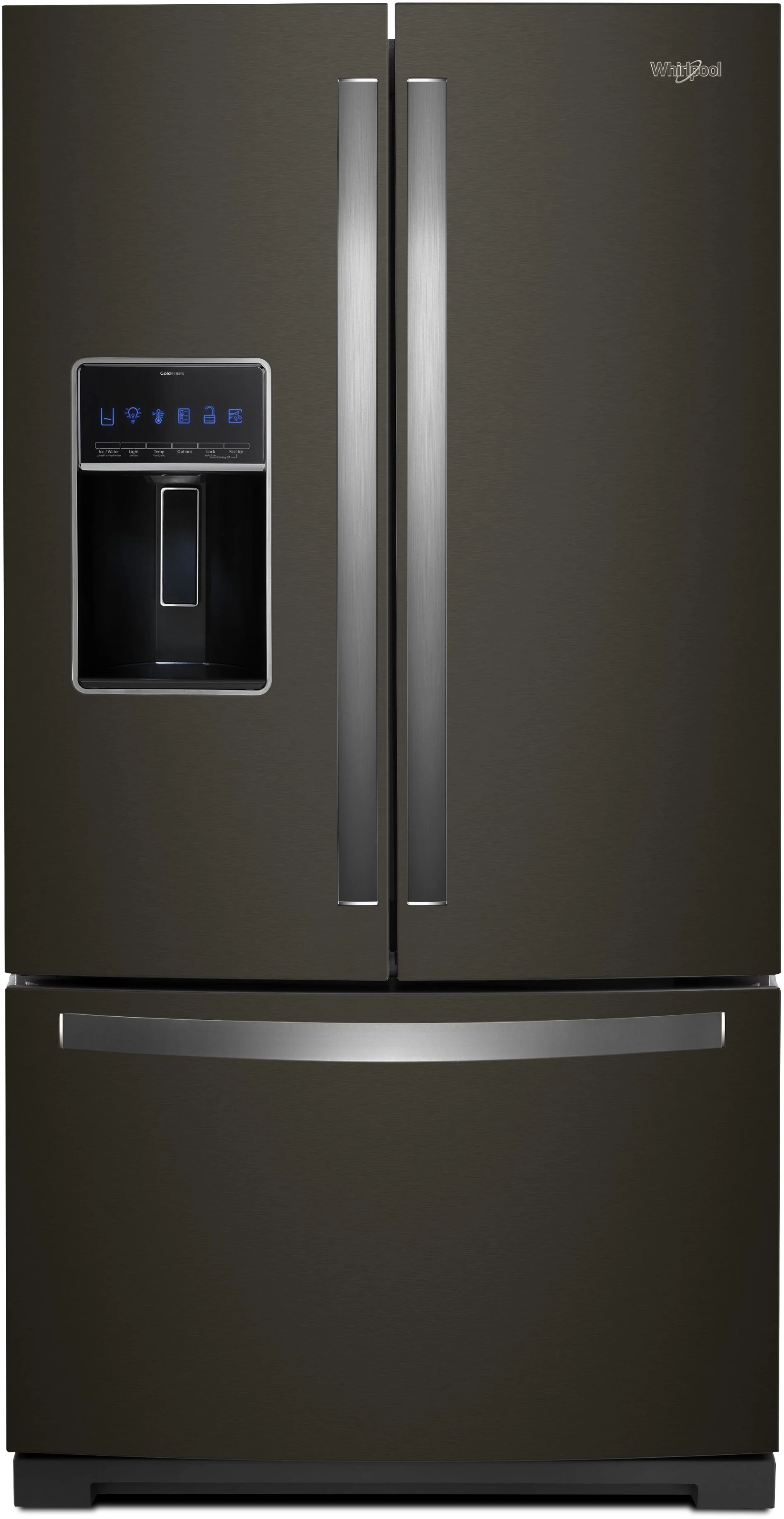 Whirlpool 36" 27 cu. ft. Fingerprint Resistant Black Stainless French Door Refrigerator - Energy Star