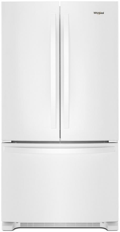 Whirlpool 36 Inch, 25.2 Cu. Ft., Full-Depth, French Door Bottom Mount Refrigerator: White