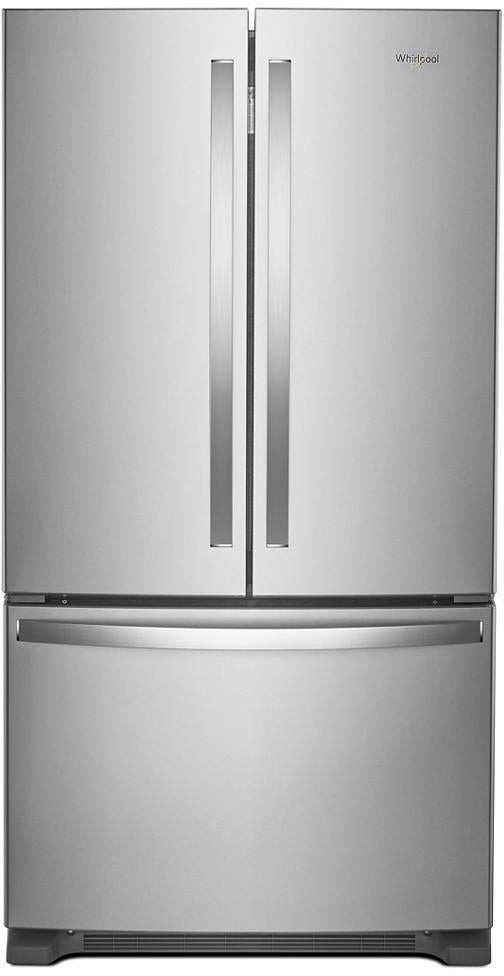 Whirlpool 36 Inch, 25.2 Cu. Ft., Full-Depth, French Door Bottom Mount Refrigerator: Stainless Steel