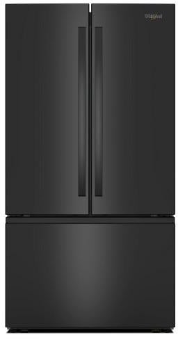 Whirlpool 36 Inch Freestanding French Door Bottom Mount Refrigerator with 31 cu. ft. Total Capacity, Interior Water Dispenser, Sabbath Mode, and Energy Star® Qualified: Black