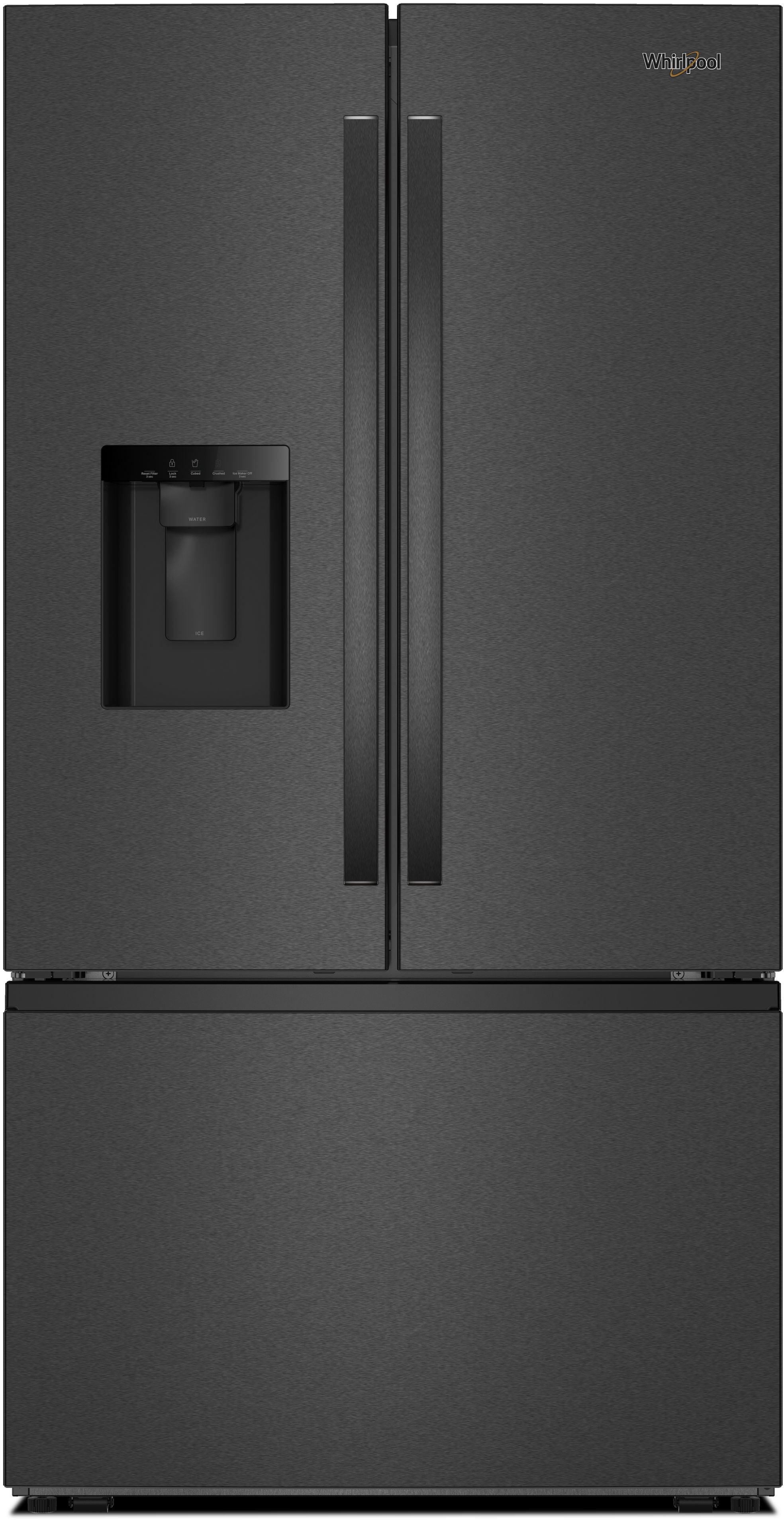 Whirlpool French Door Refrigerator With : Fingerprint-Resistant Black Stainless Steel