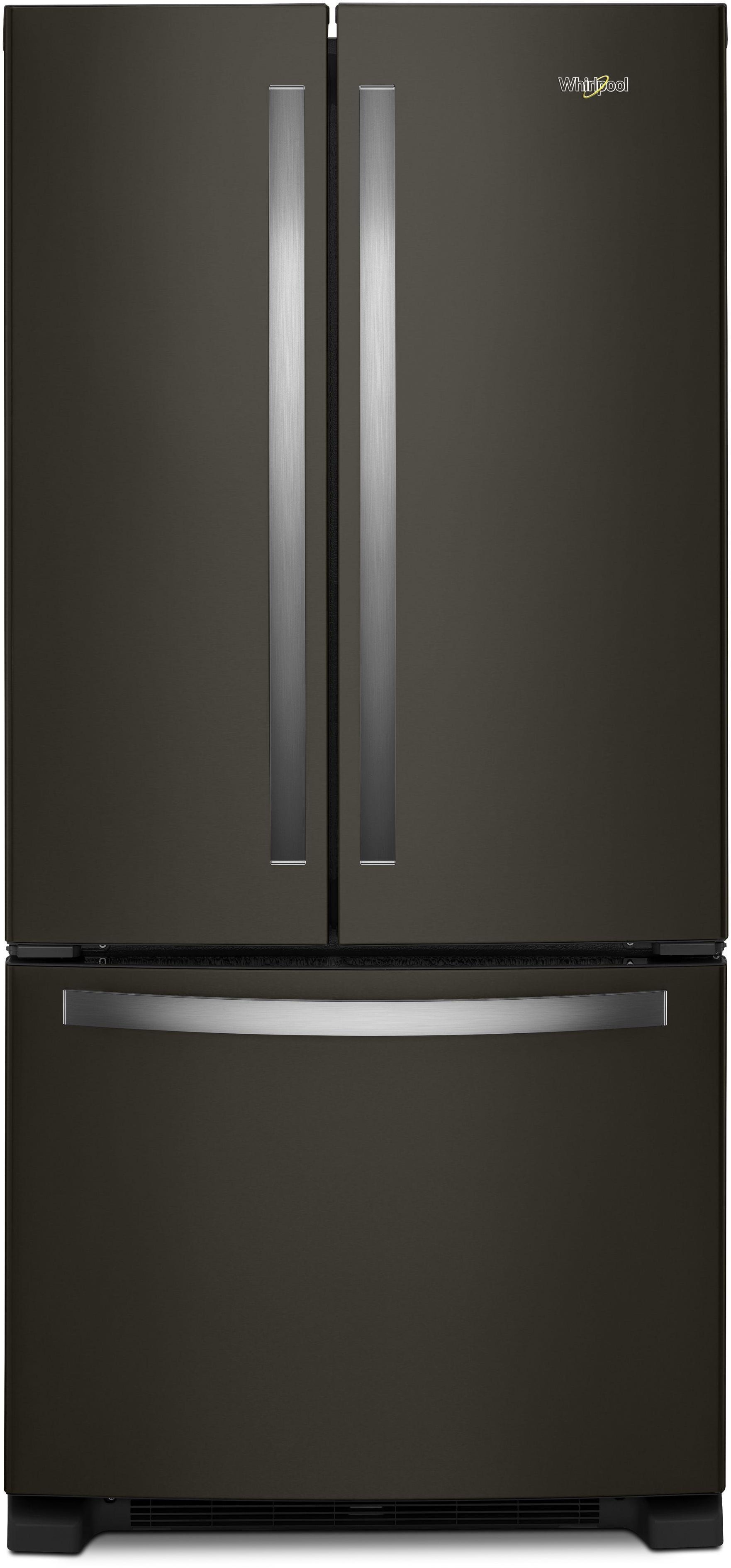 Whirlpool WRFF5333PV 33 Inch Black Stainless Steel French Door Refrigerator