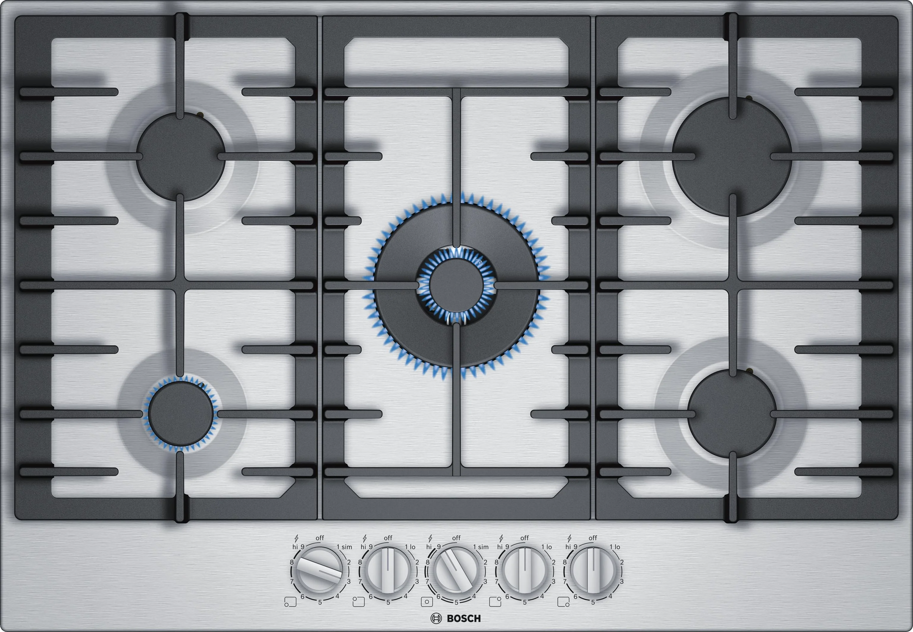 Bosch NGM8057UC 800 Series 30 Inch Gas Sealed Burner Cooktop