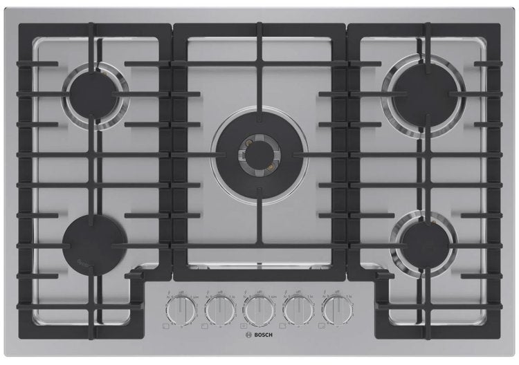 Bosch NGM8659UC 36 Inch 800 Series Gas Cooktop: Stainless Stainless Steel