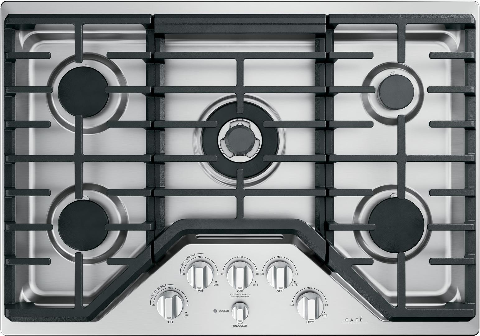 Cafe CGP95302MS1 Matte Collection Series 30 Inch Gas Sealed Burner Cooktop