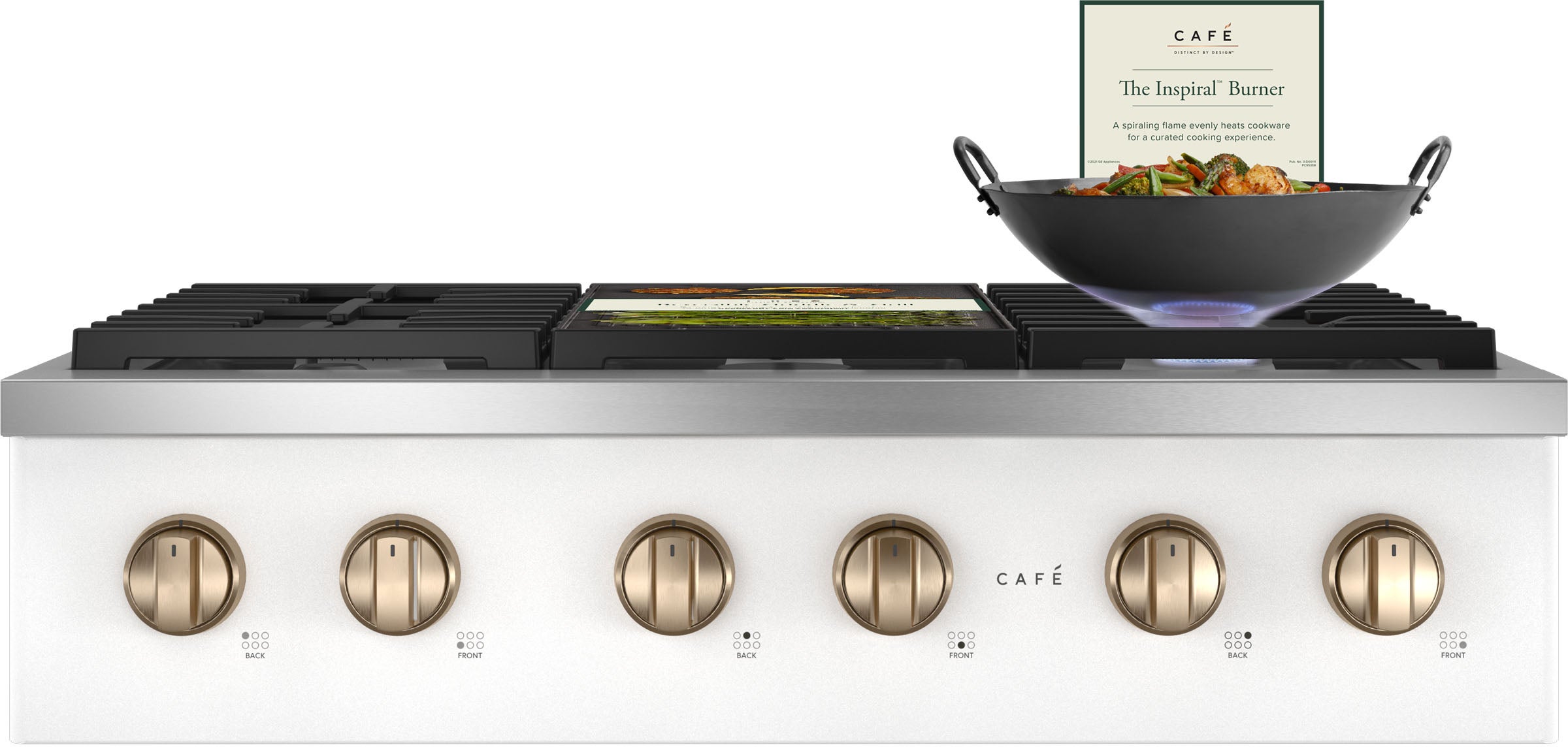 Cafe CGU366P4TW2 Matte Collection Series 36 Inch Gas Sealed Burner