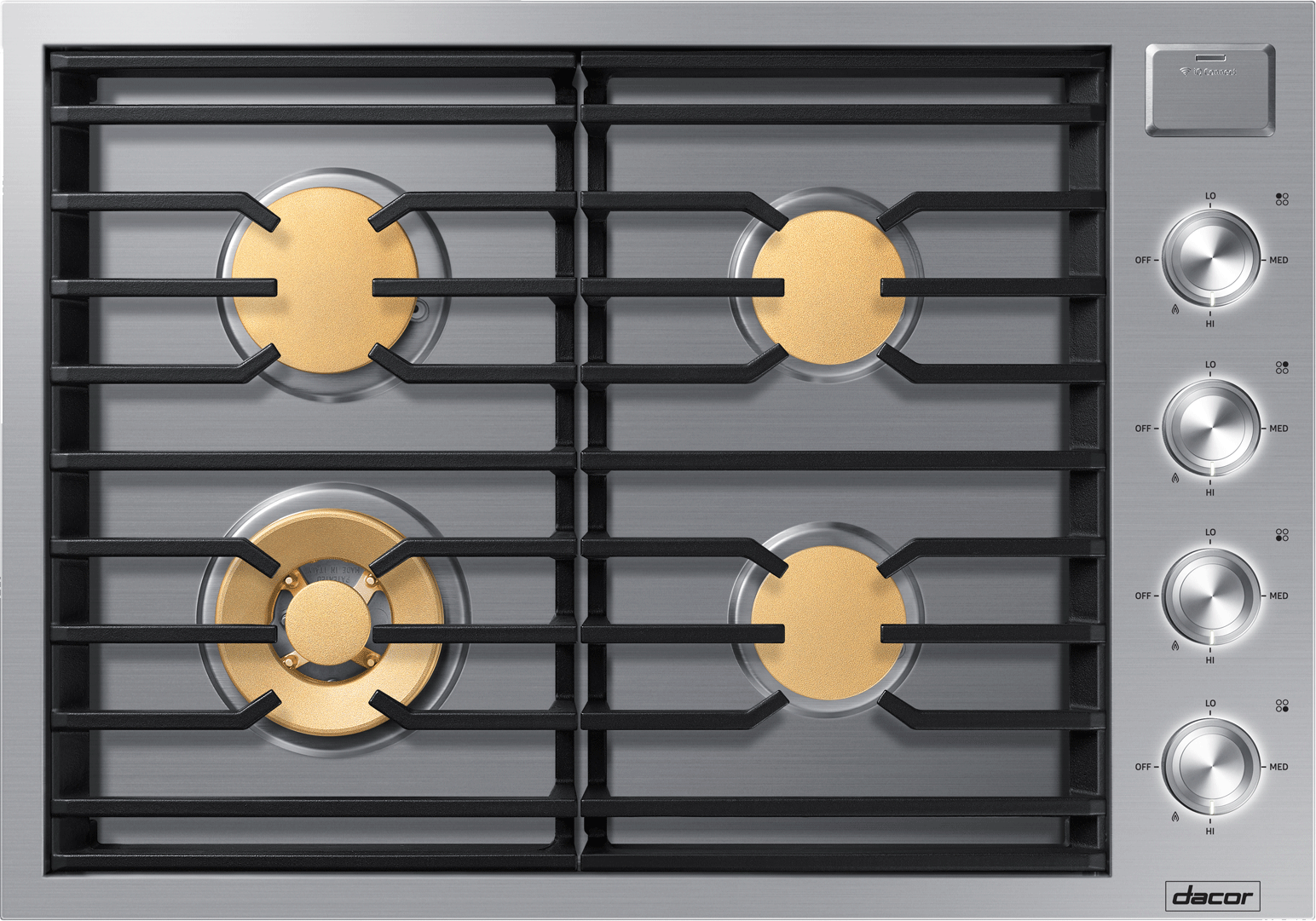 Dacor DTG30M954FS Modernist Series 30 Inch Gas Sealed Burner Cooktop