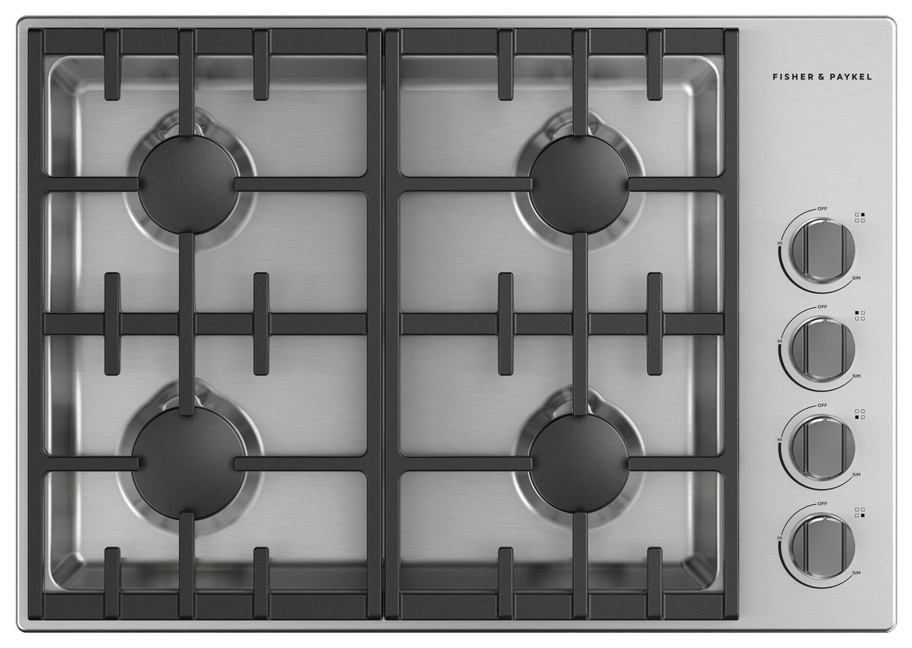 Fisher Paykel CDV3304HN 30 Inch Gas Cooktop