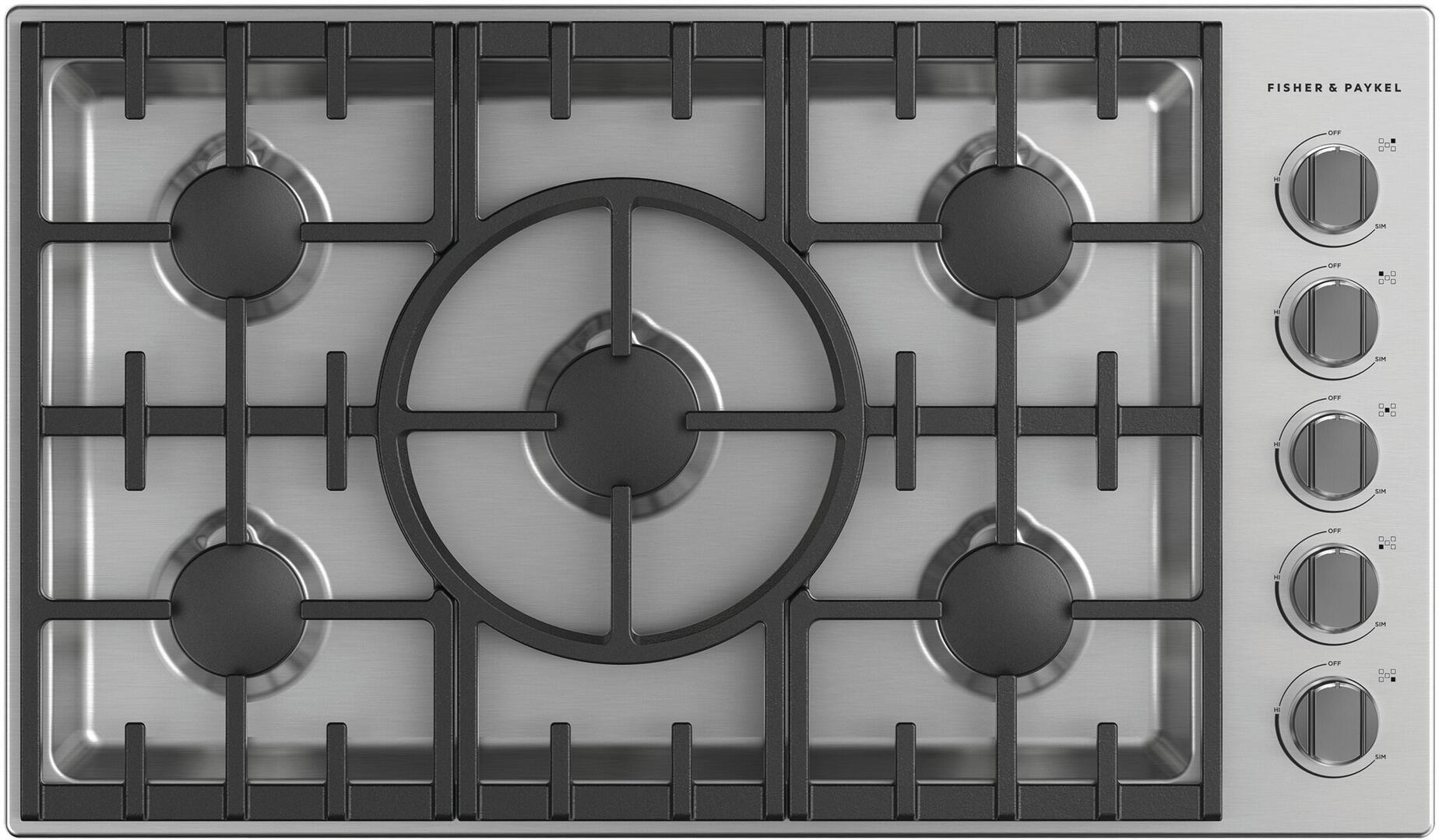Fisher Paykel CDV3365N 36 Inch Gas Cooktop