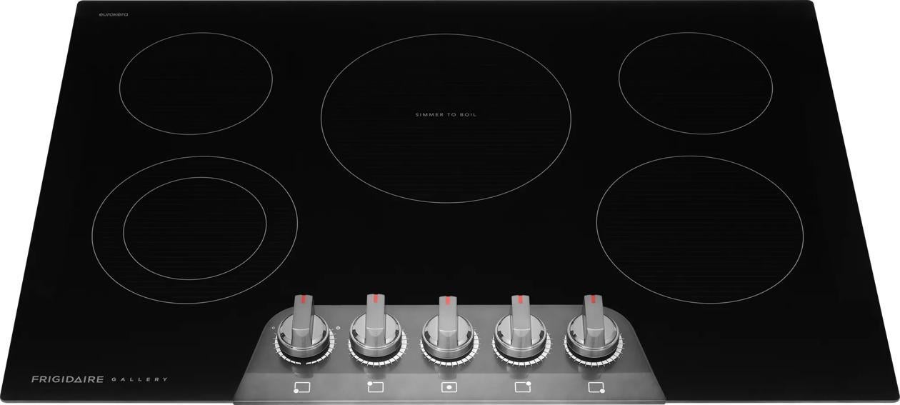 Frigidaire Gallery 30 Inch Electric Cooktop With 5 Radiant Elements: Black Stainless Steel