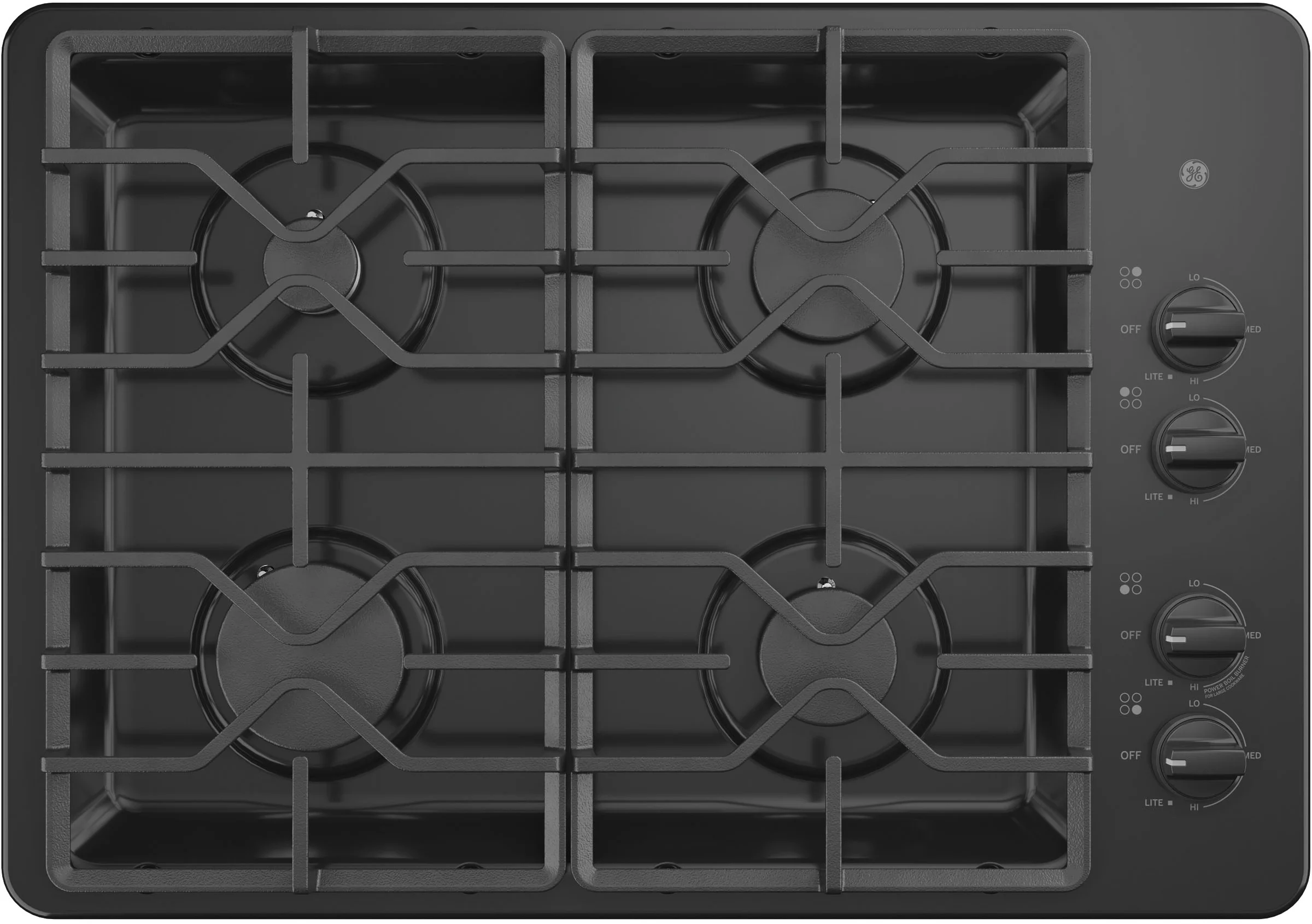 GE JGP3030DLBB 30 Inch Gas Sealed Burner Cooktop