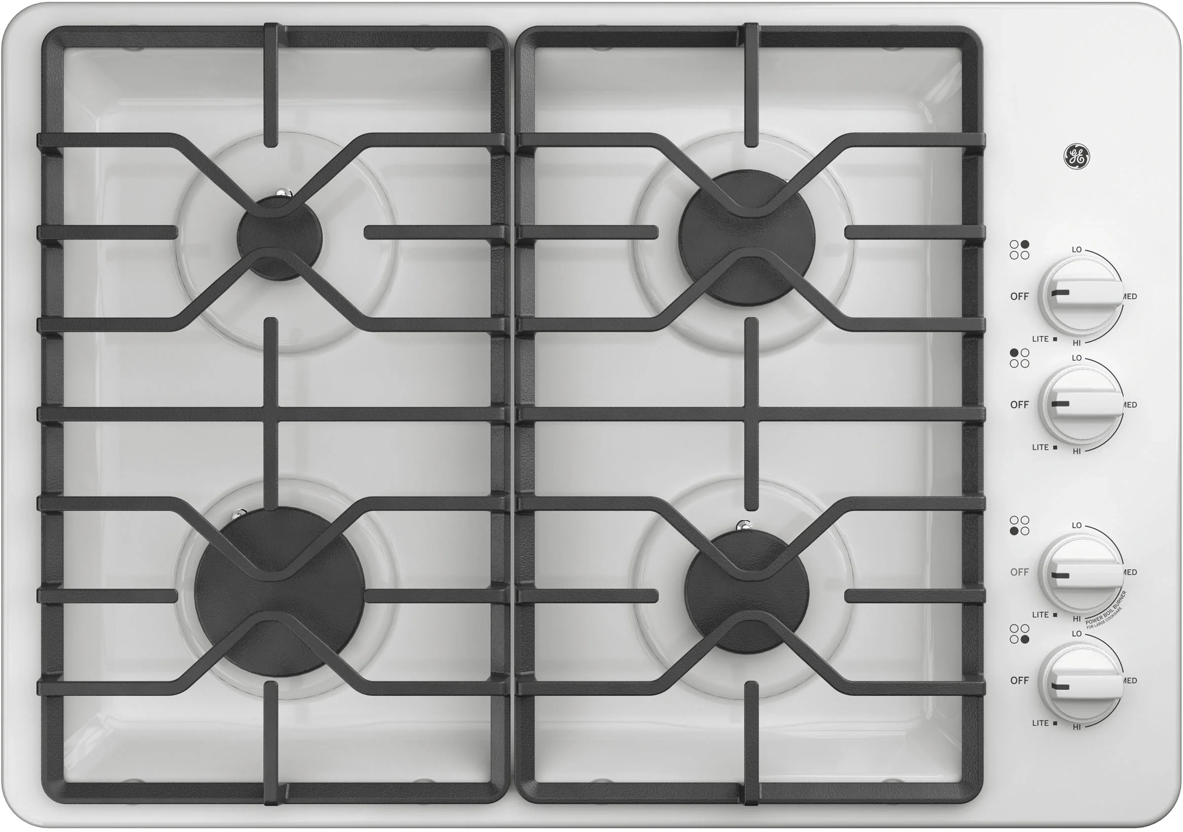 GE JGP3030DLWW 30 Inch Gas Sealed Burner Cooktop