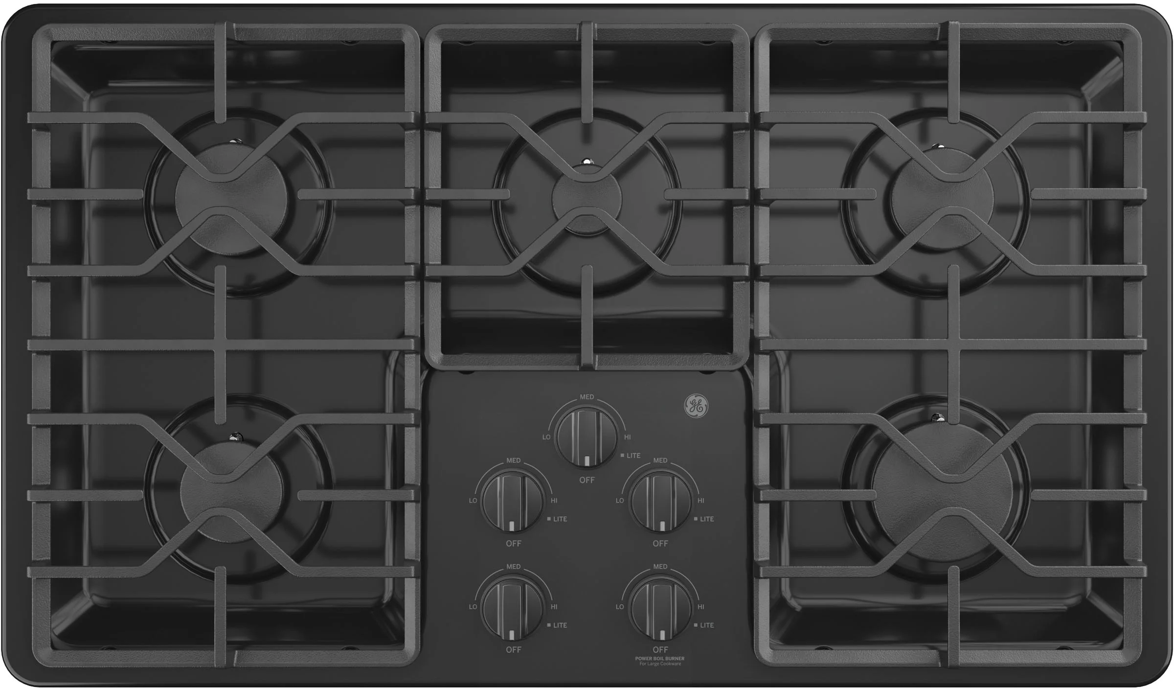 GE JGP3036DLBB 36 Inch Gas Sealed Burner Cooktop