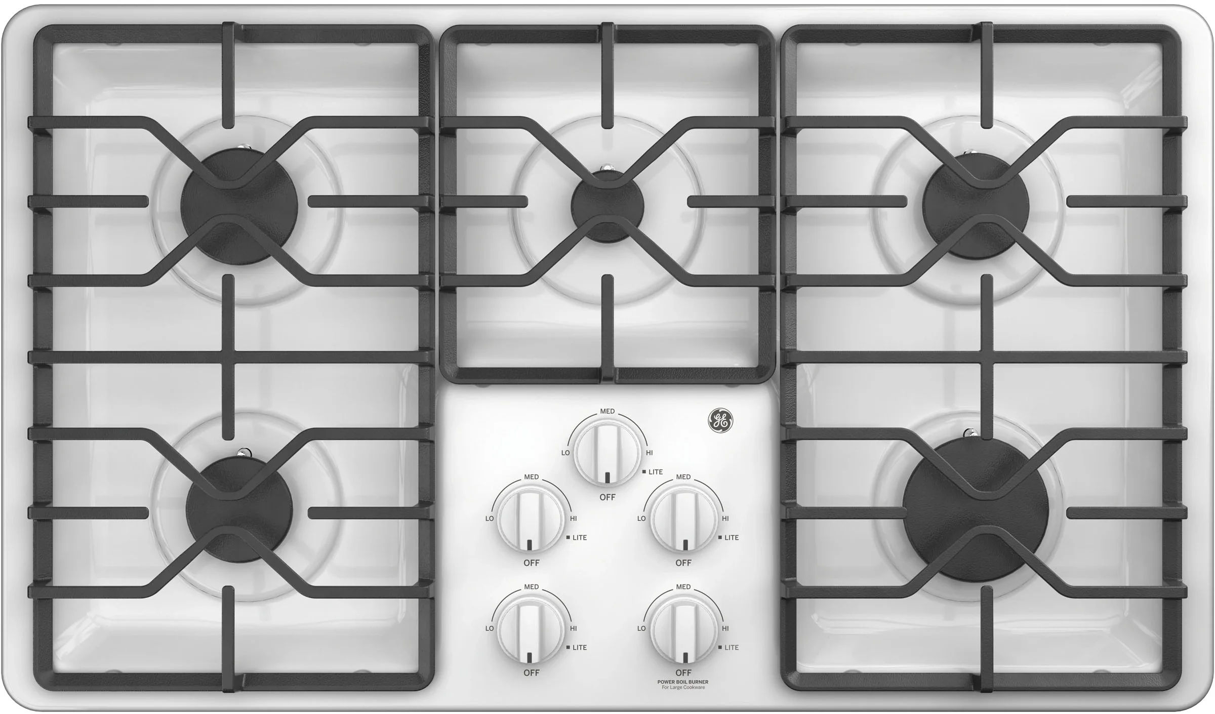 GE JGP3036DLWW 36 Inch Gas Sealed Burner Cooktop