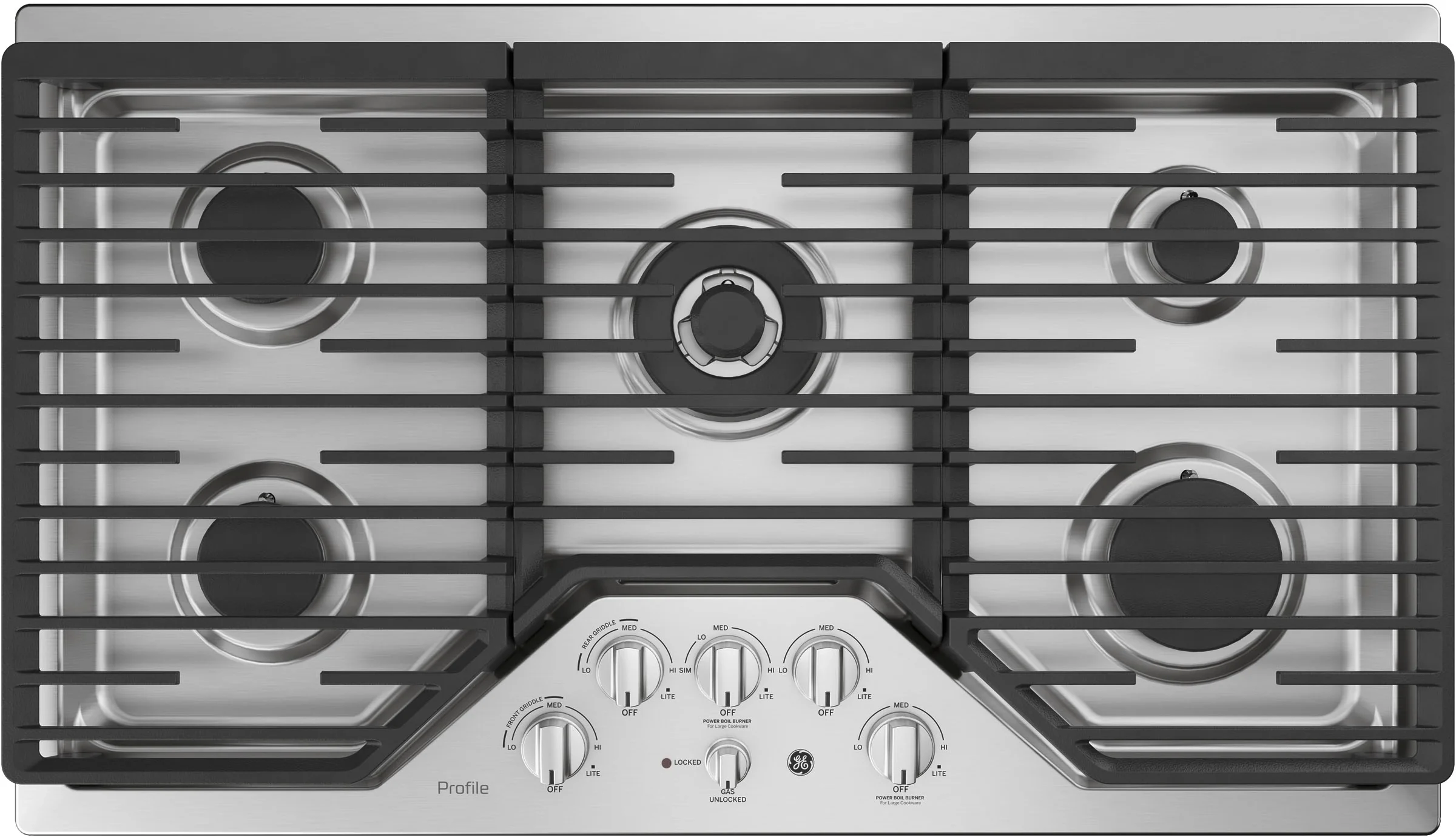 GE Profile PGP9036SLSS 36 Inch Gas Sealed Burner Cooktop