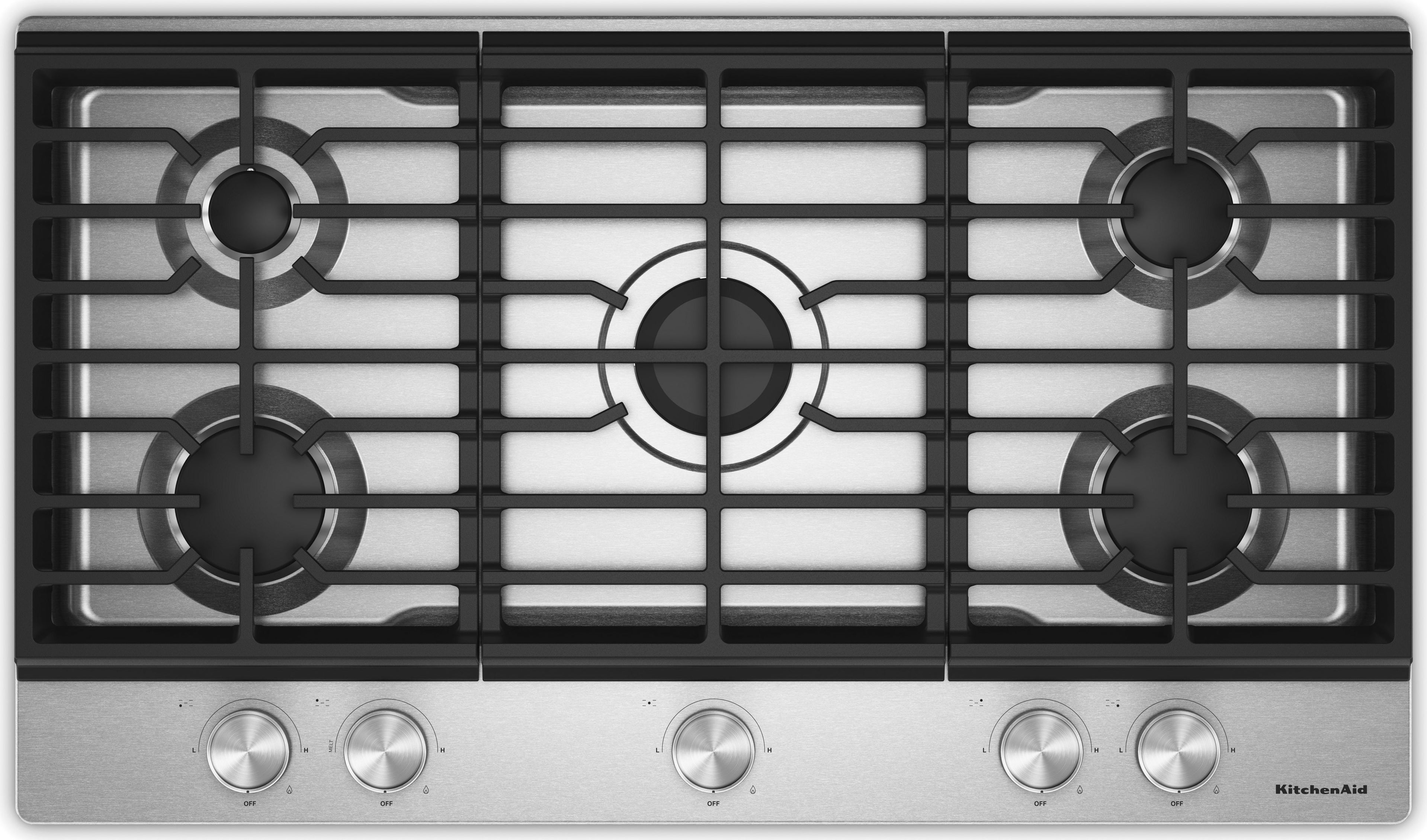 KitchenAid KitchenAid? 36 in. Gas Cooktop with 5 Versatile Burners: Stainless Steel