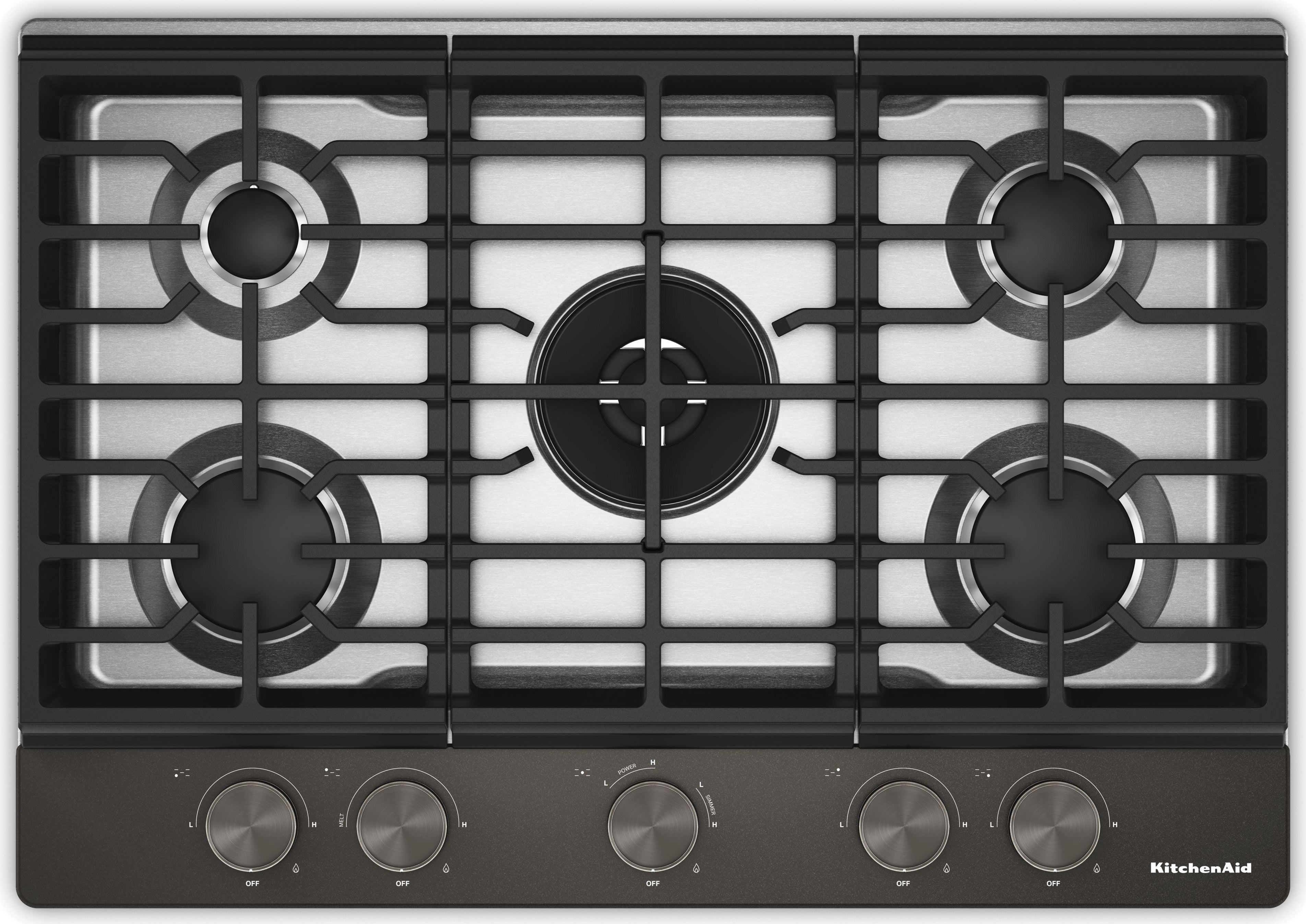 KitchenAid KitchenAid? 30 in. Gas Cooktop with 5 Burners and Integrated Wok Grate: Black Ore