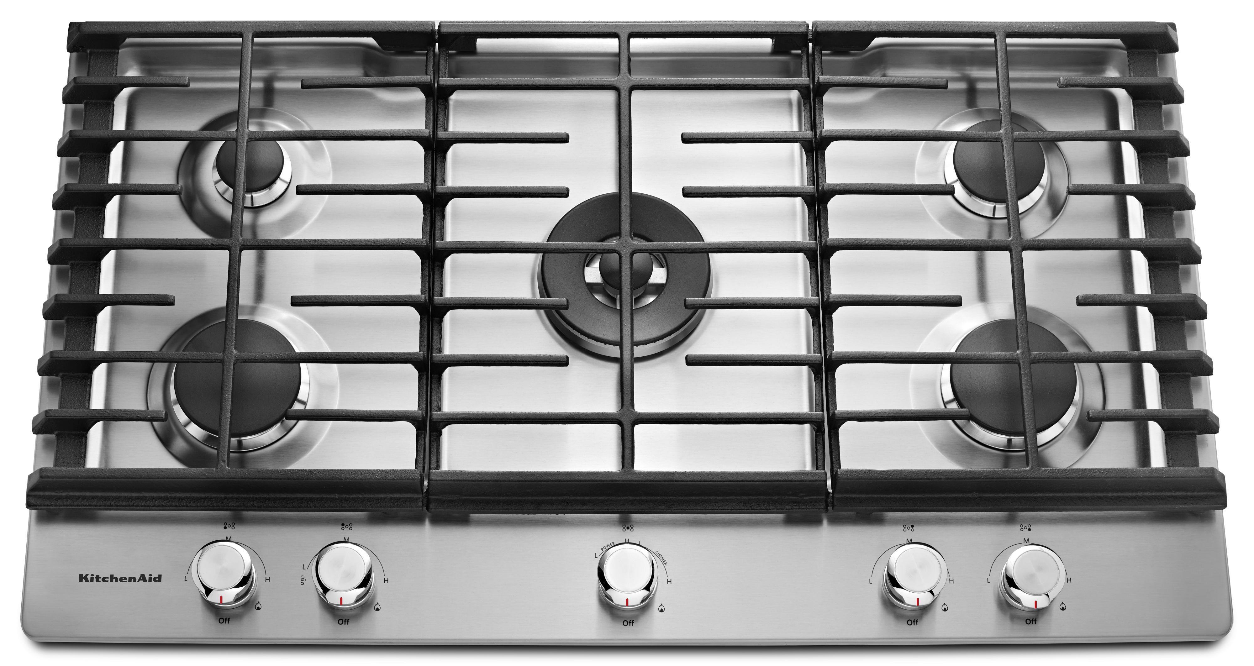 Kitchen Aid KitchenAid 36" Stainless Steel Sealed Burner Natural Gas Cooktop