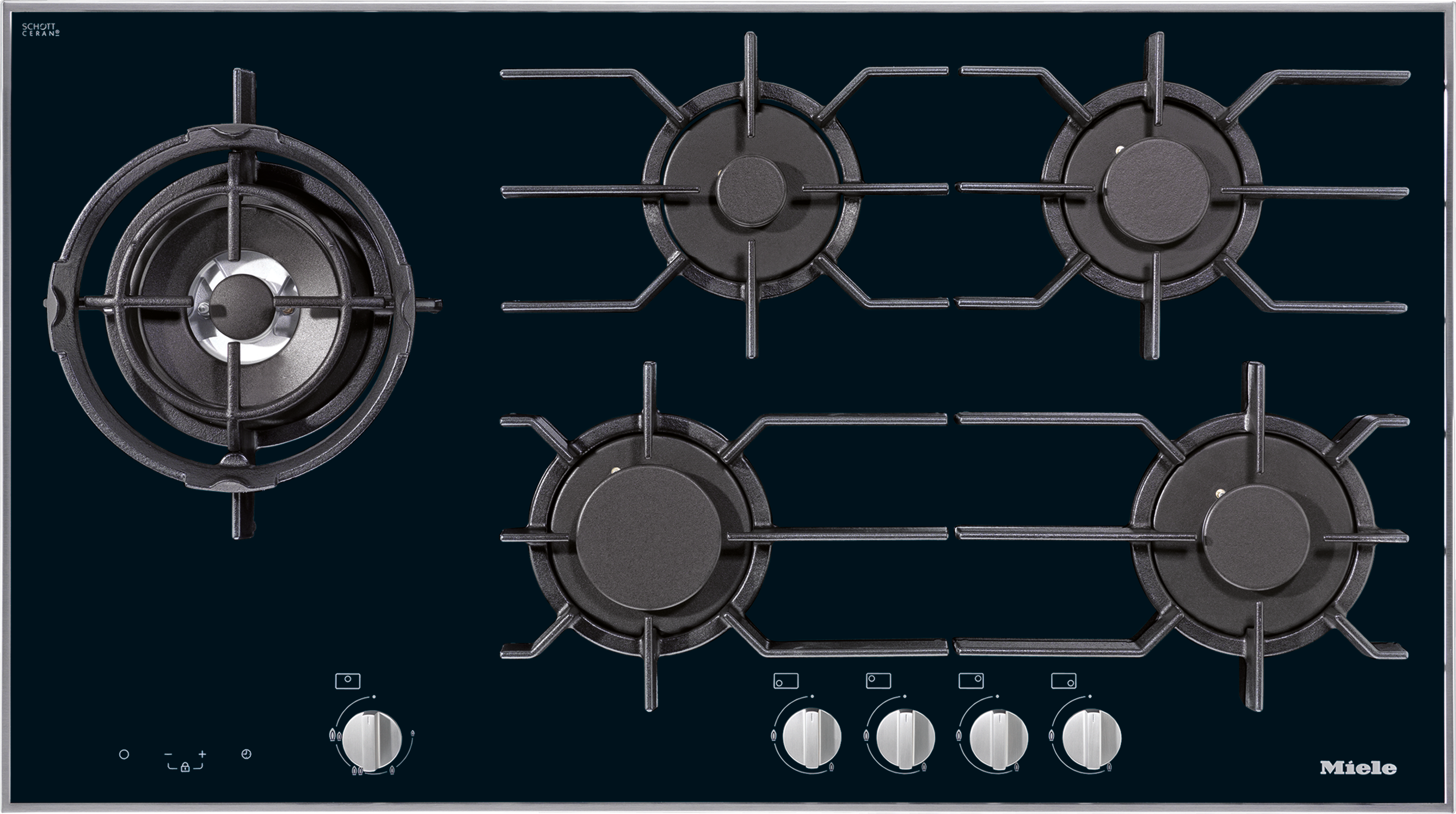 Miele 36 Inch Gas Cooktop: Stainless Steel