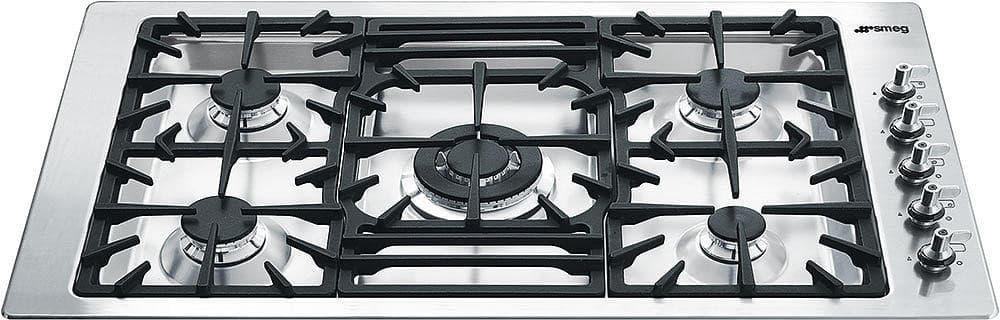 Smeg PGFU36X 36 Inch Gas Sealed Burner Cooktop