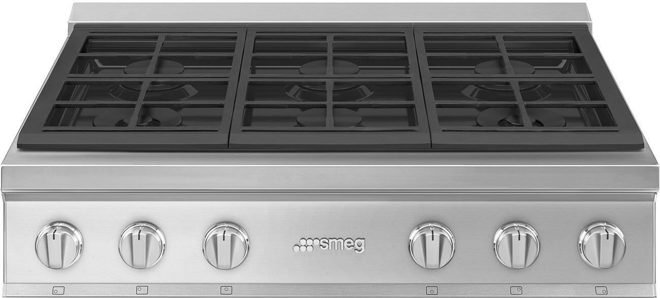 Smeg RTU366GX Portofino Series 36 Inch Gas Sealed Burner Rangetop