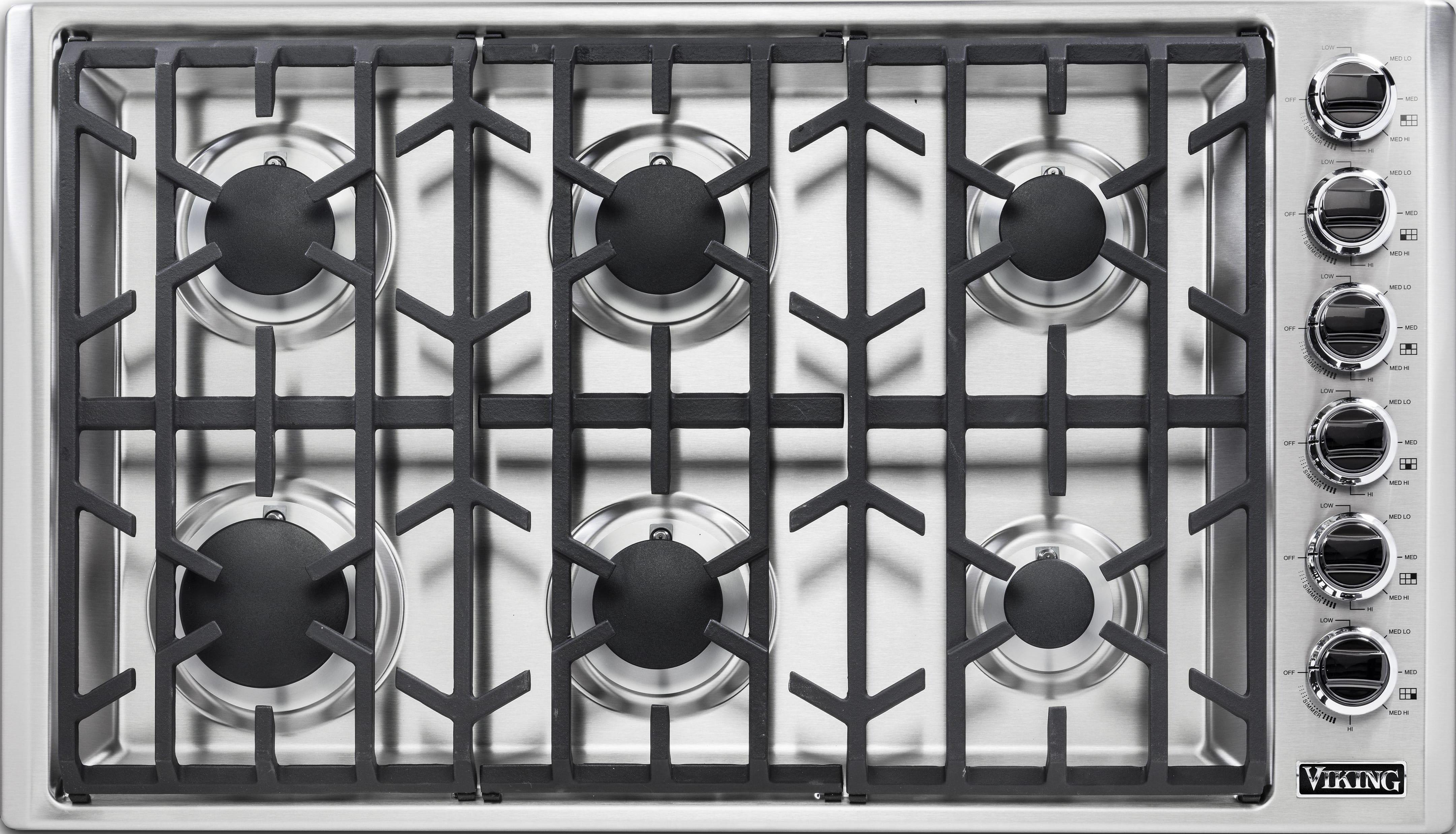 Viking VGSU53616BSSLP 5 Series 36 Inch Gas Sealed Burner Cooktop