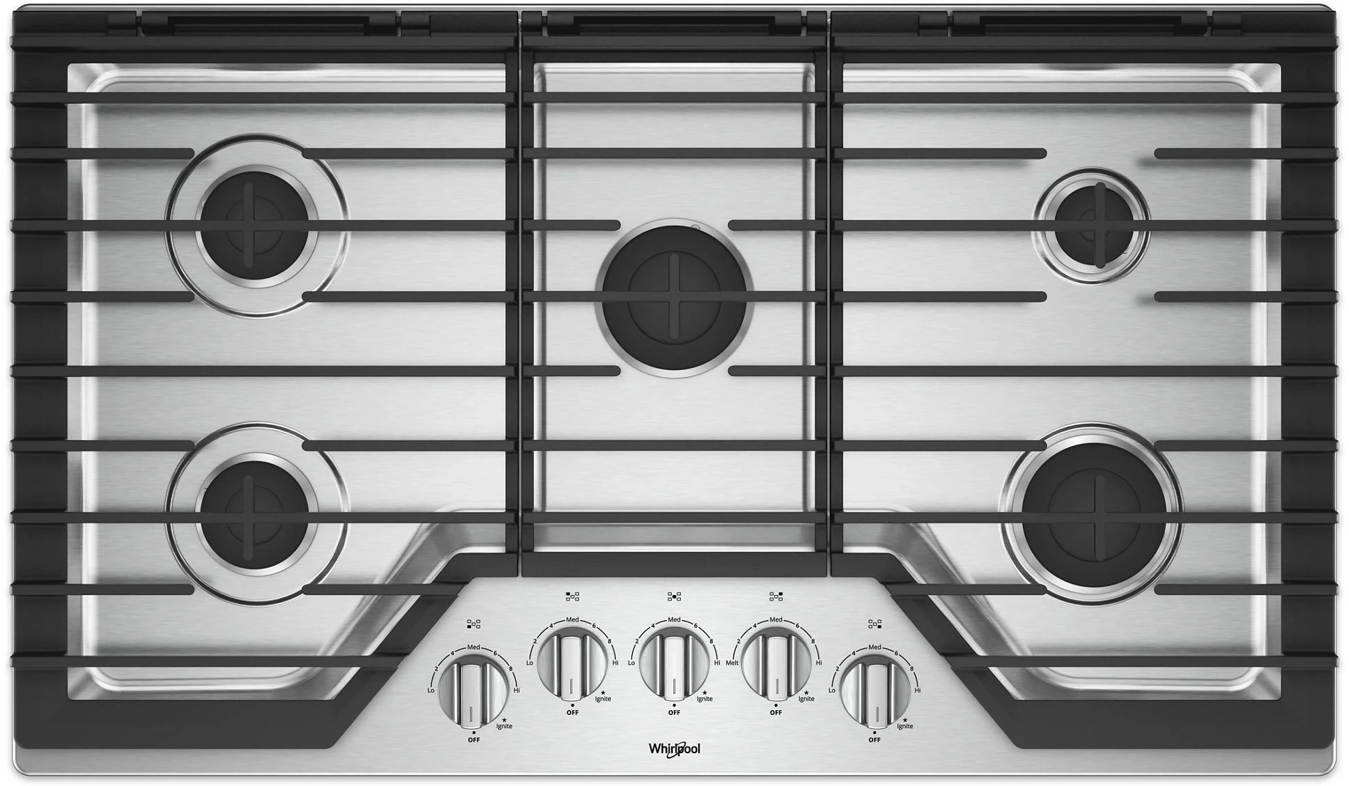 Whirlpool WCG55US6HS 36 Inch Gas Sealed Burner Cooktop
