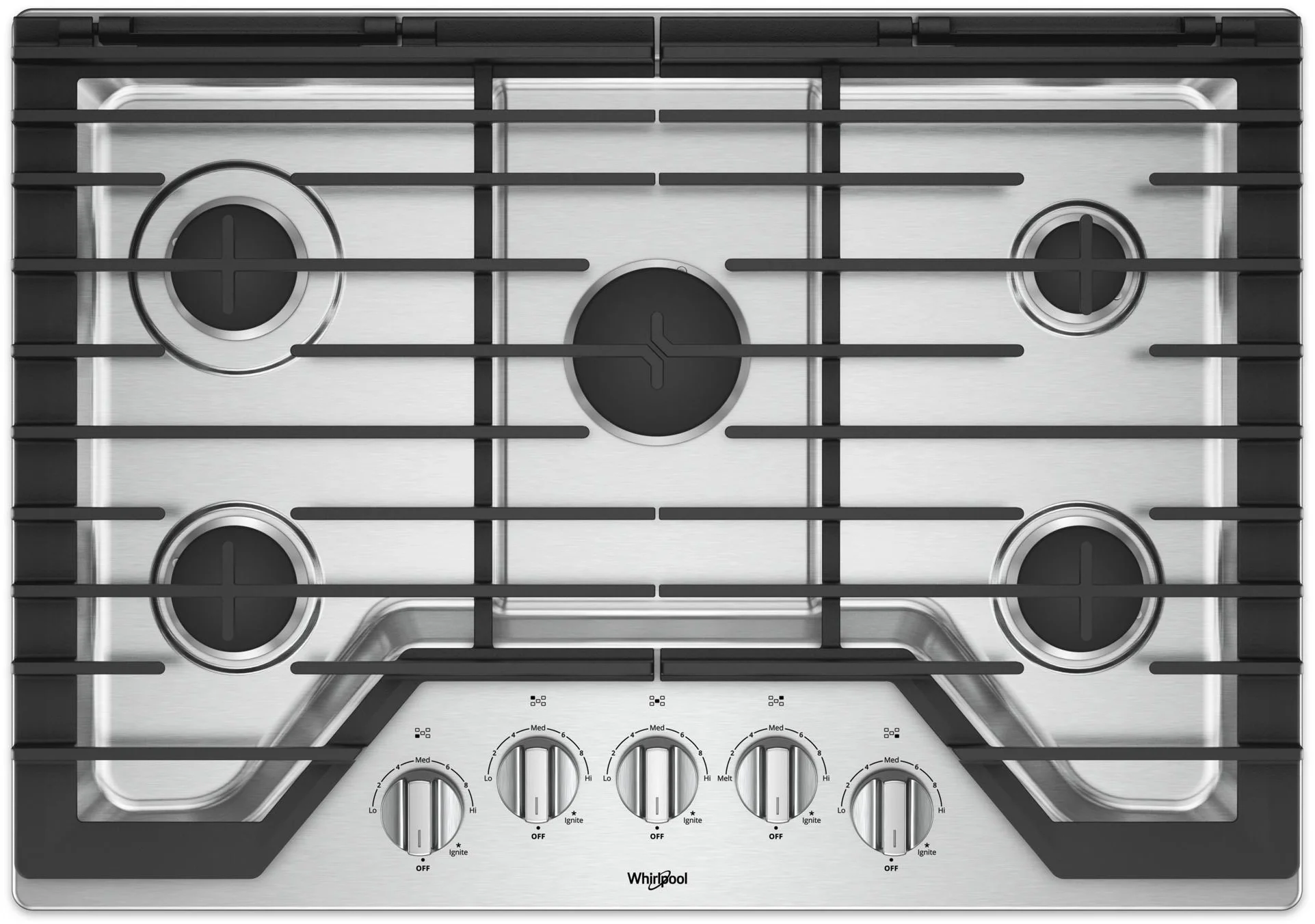 Whirlpool WCG77US0HS 30 Inch Gas Sealed Burner Cooktop