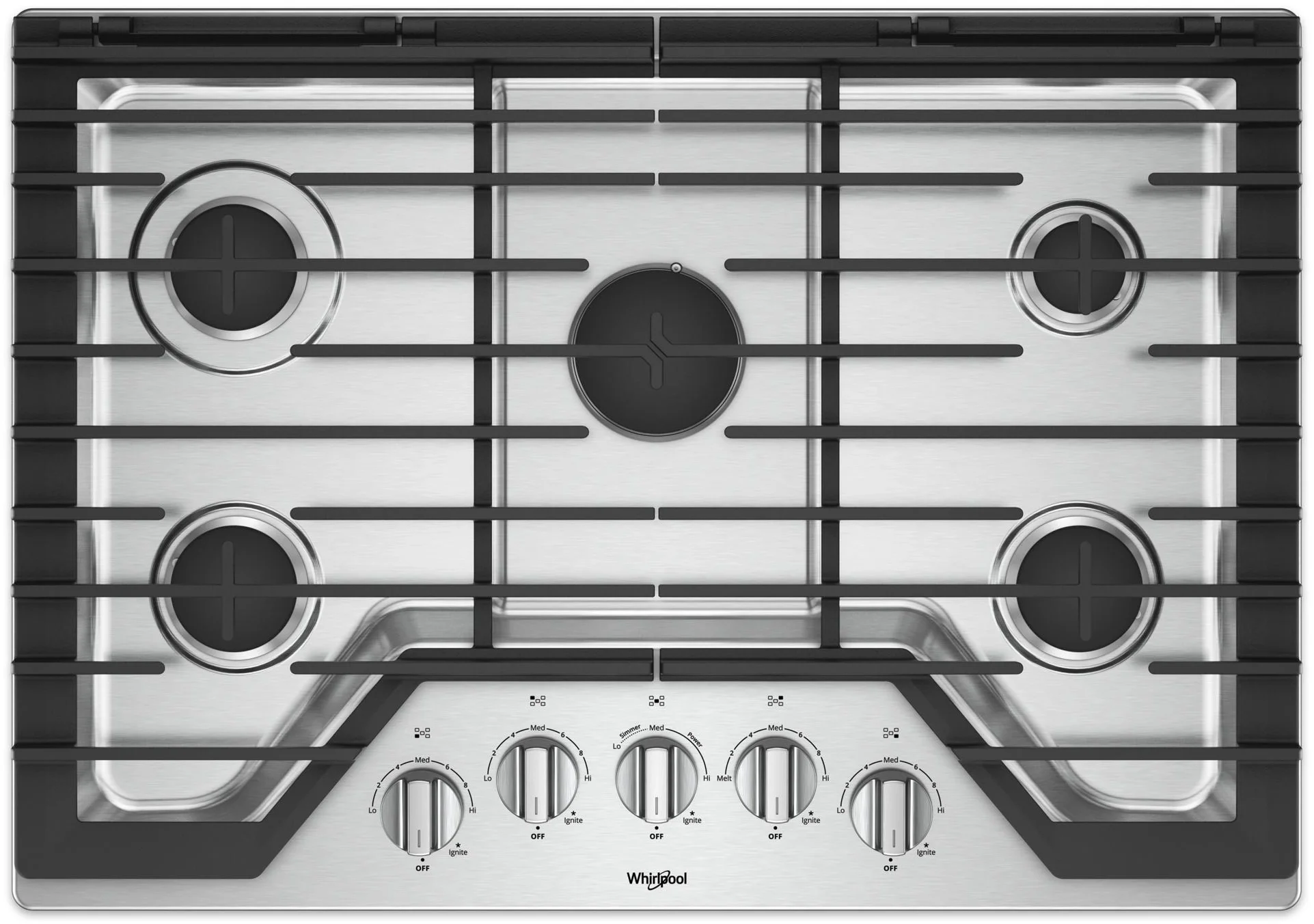 Whirlpool WCG97US0HS 30 Inch Gas Sealed Burner Cooktop