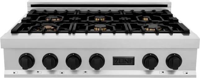 Z Line ZLINE RTZ36MB Autograph Edition Series 36 Inch Gas Sealed Burner Rangetop