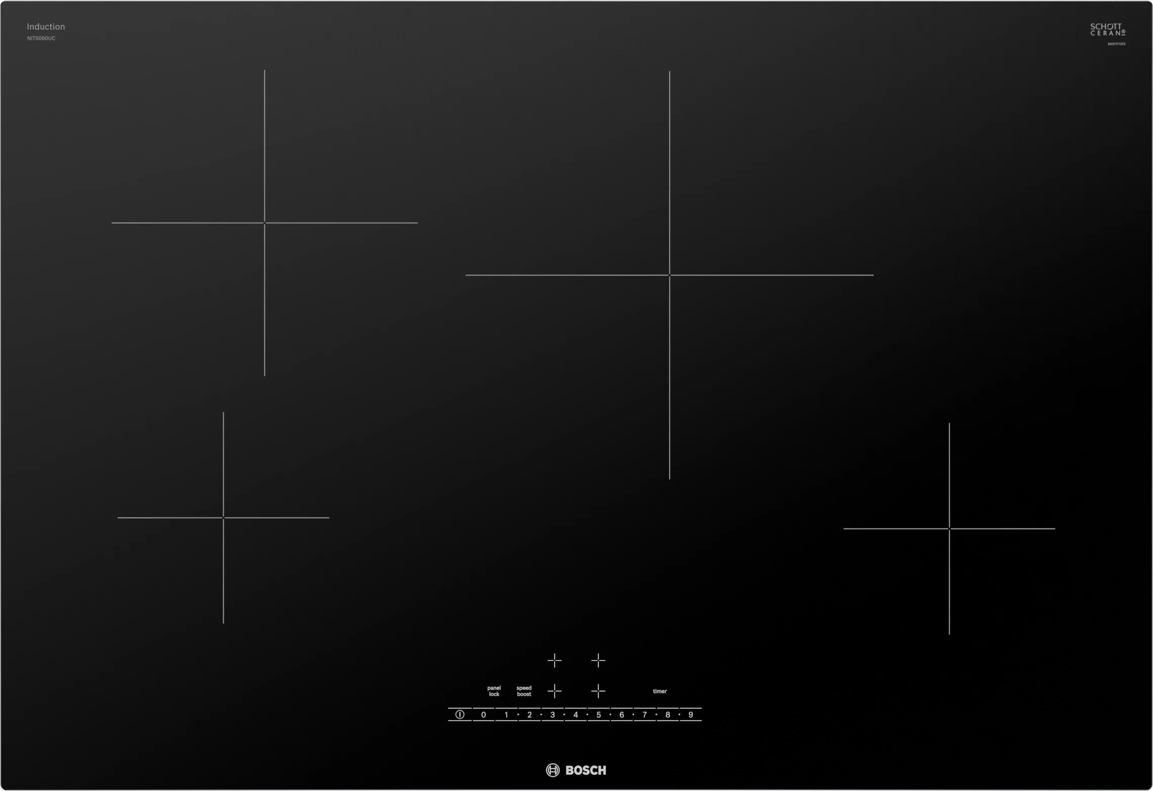 Bosch NIT5060UC 500 Series 30 Inch Induction Smoothtop Cooktop