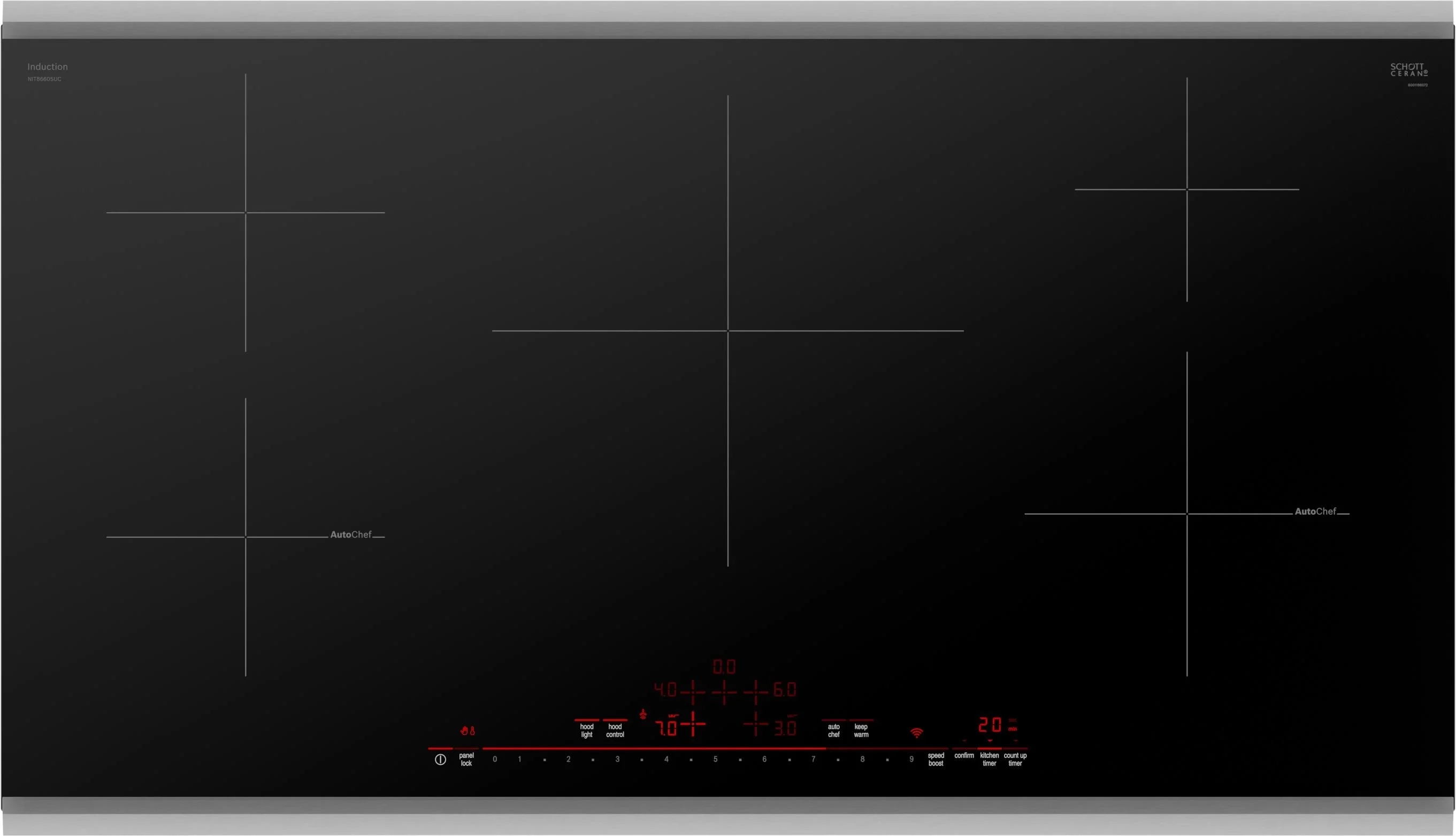 Bosch NIT8660SUC 800 Series 36 Inch Smoothtop Cooktop