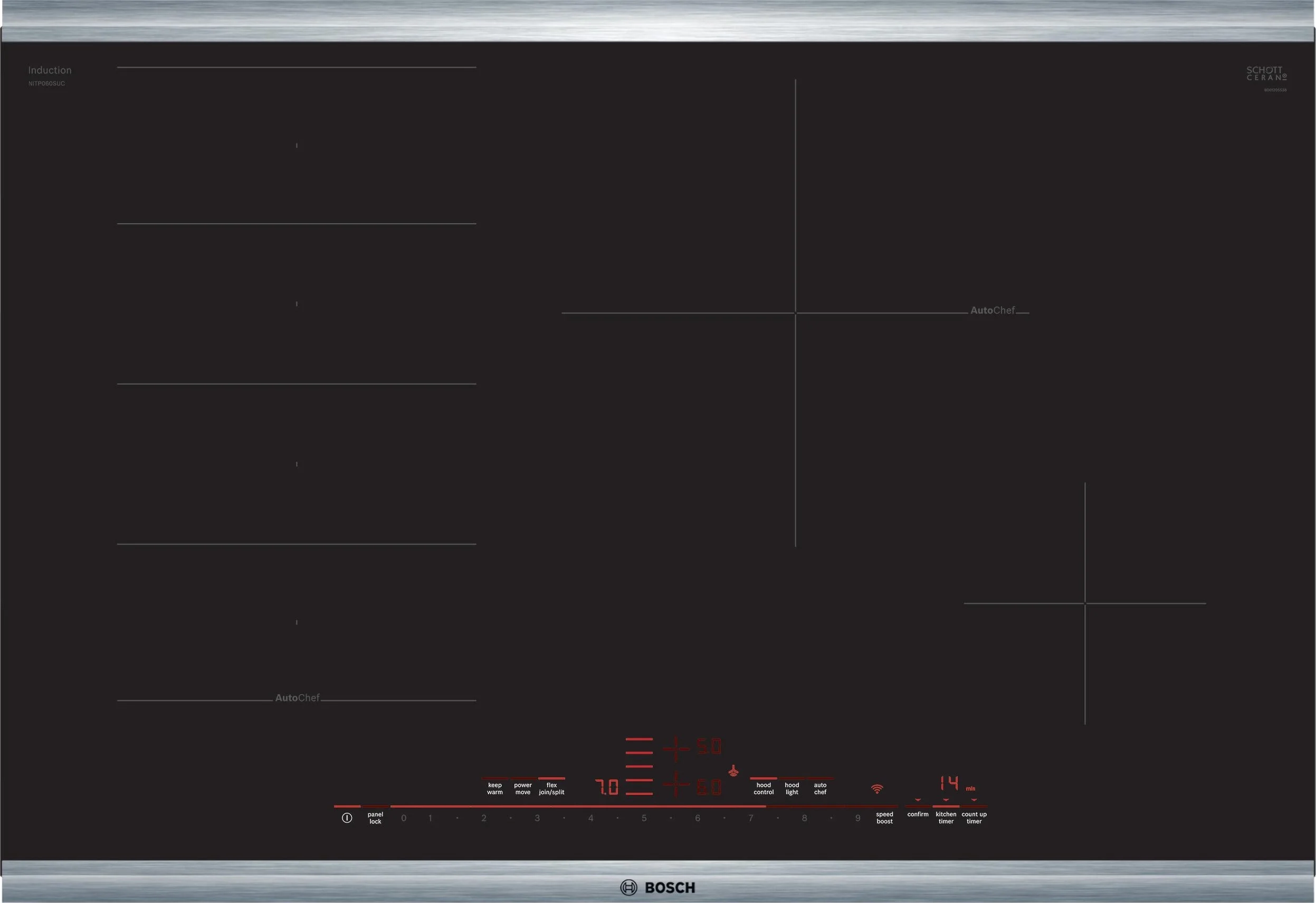 Bosch Benchmark NITP060SUC 30 Inch Induction Smoothtop Cooktop