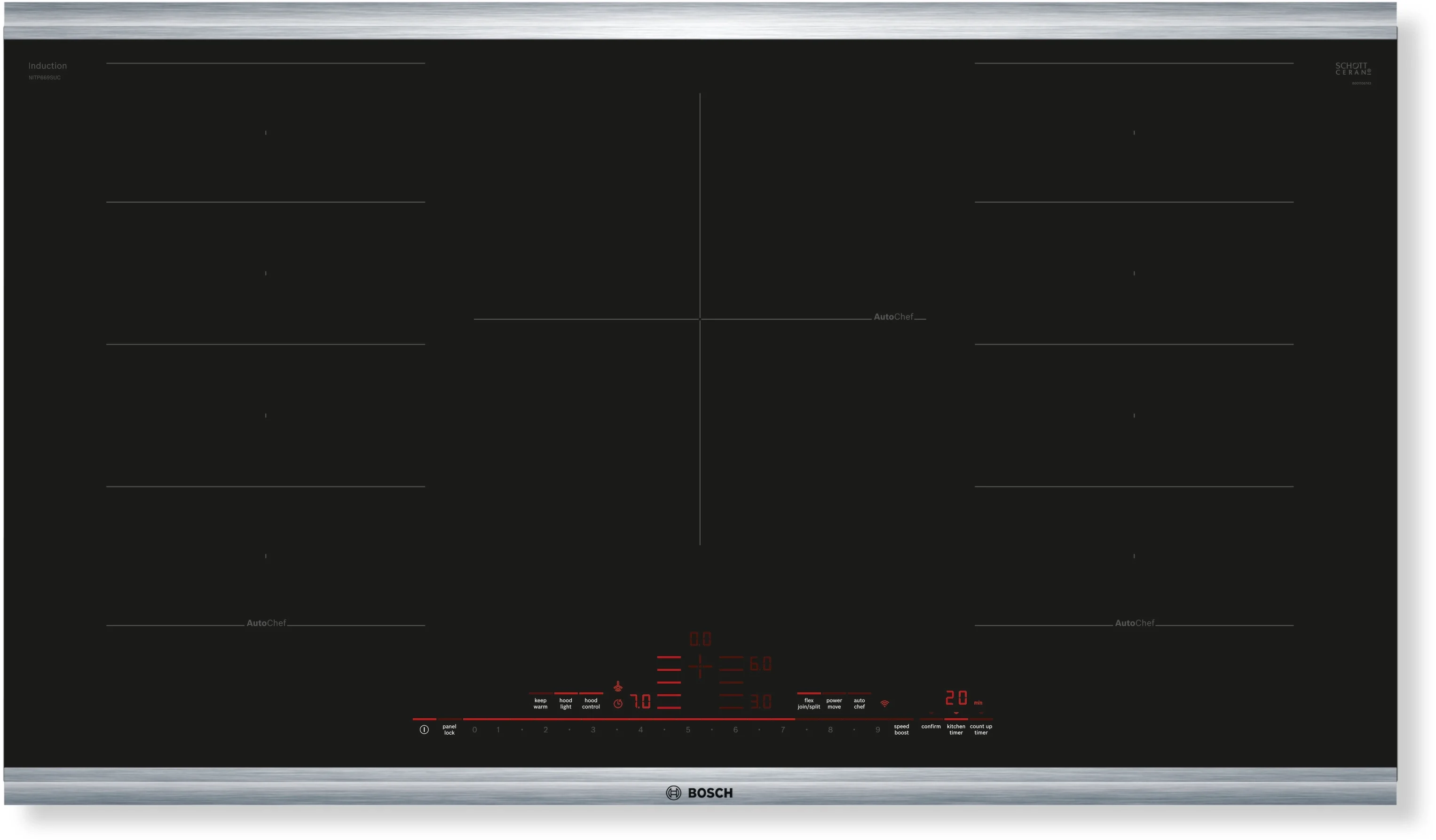 Bosch Benchmark NITP660SUC 36 Inch Induction Smoothtop Cooktop
