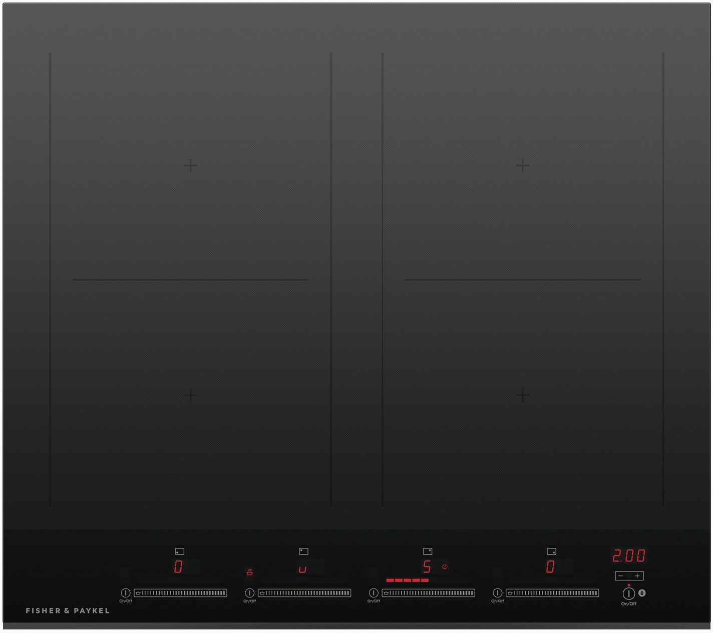 Fisher Paykel CI244DTB4 Contemporary Series 24 Inch Induction Smoothtop Cooktop
