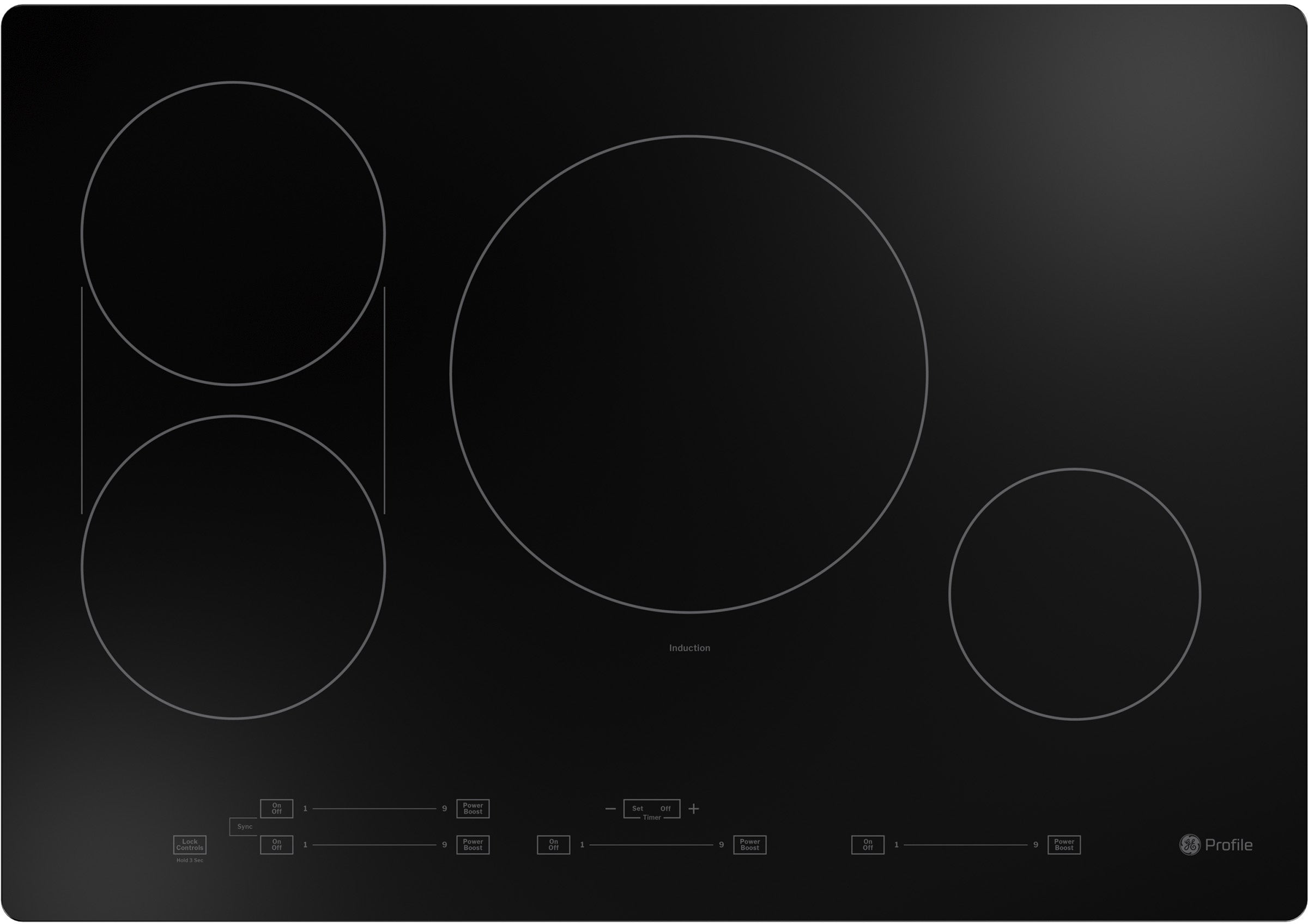 GE Profile 30" Built-In Touch Control Induction Cooktop: Black