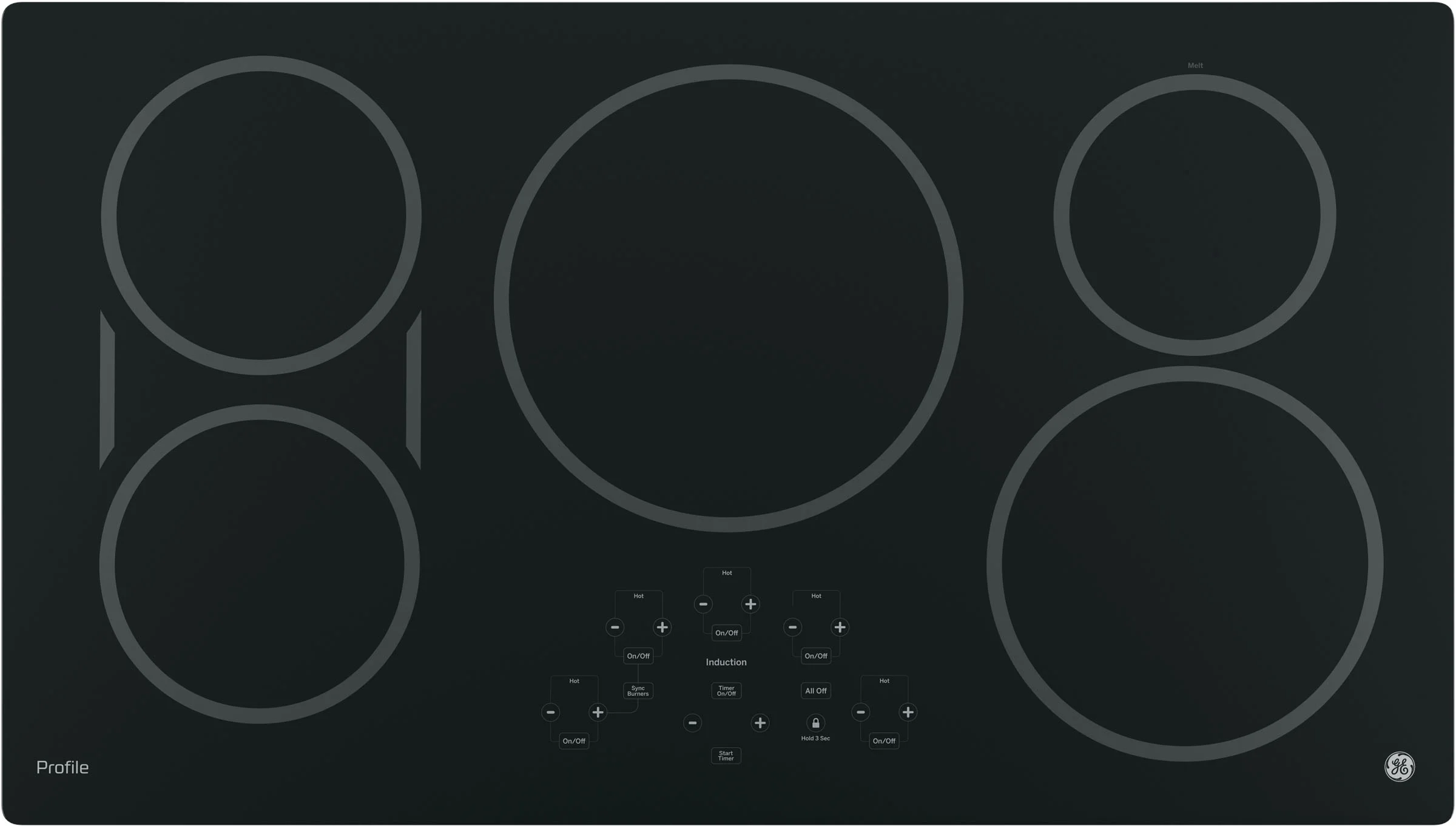 GE Profile PHP9036DJBB 36 Inch Induction Smoothtop Cooktop