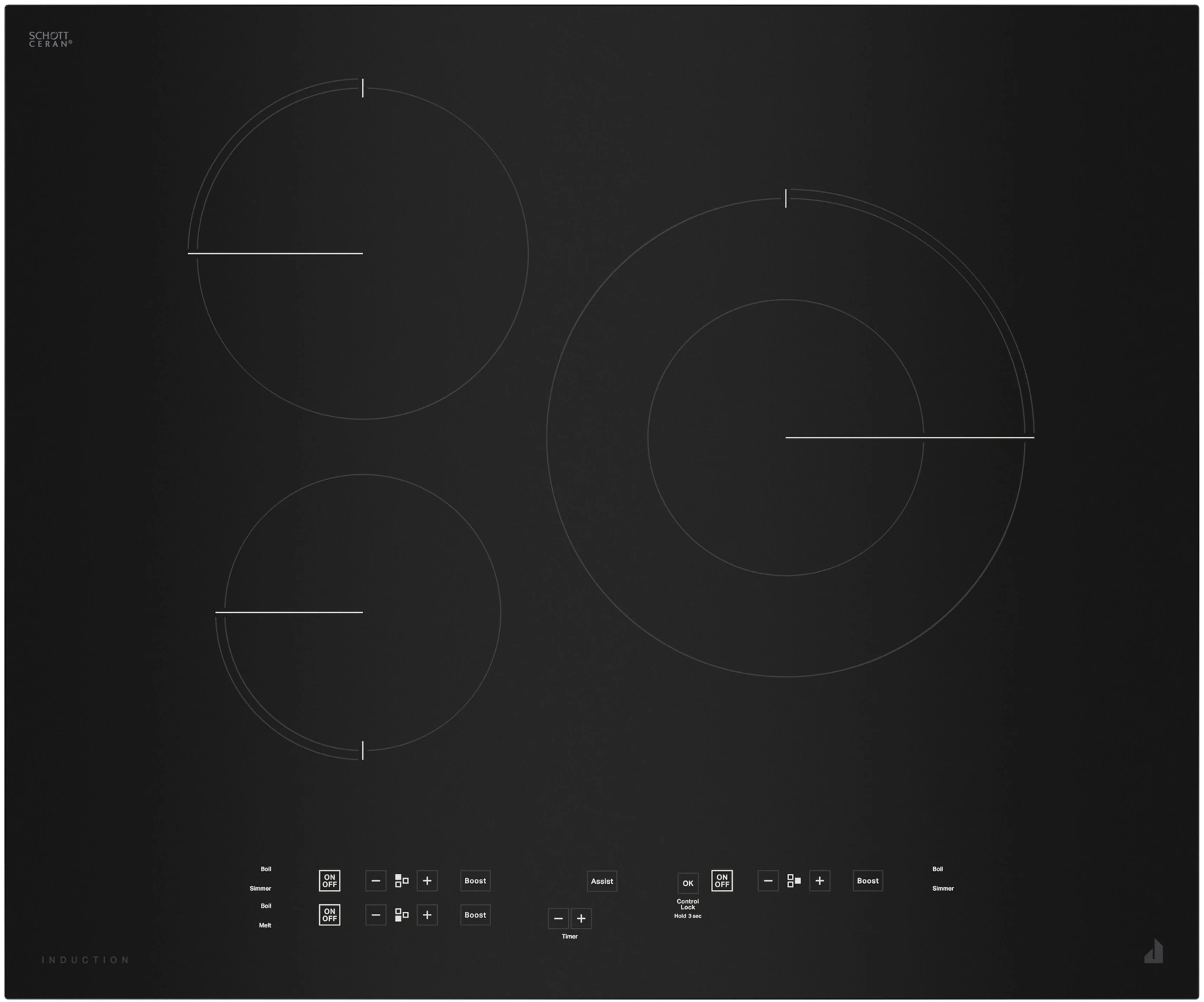 Jenn Air JIC4324KB 24 Inch Electric Induction Cooktop Black