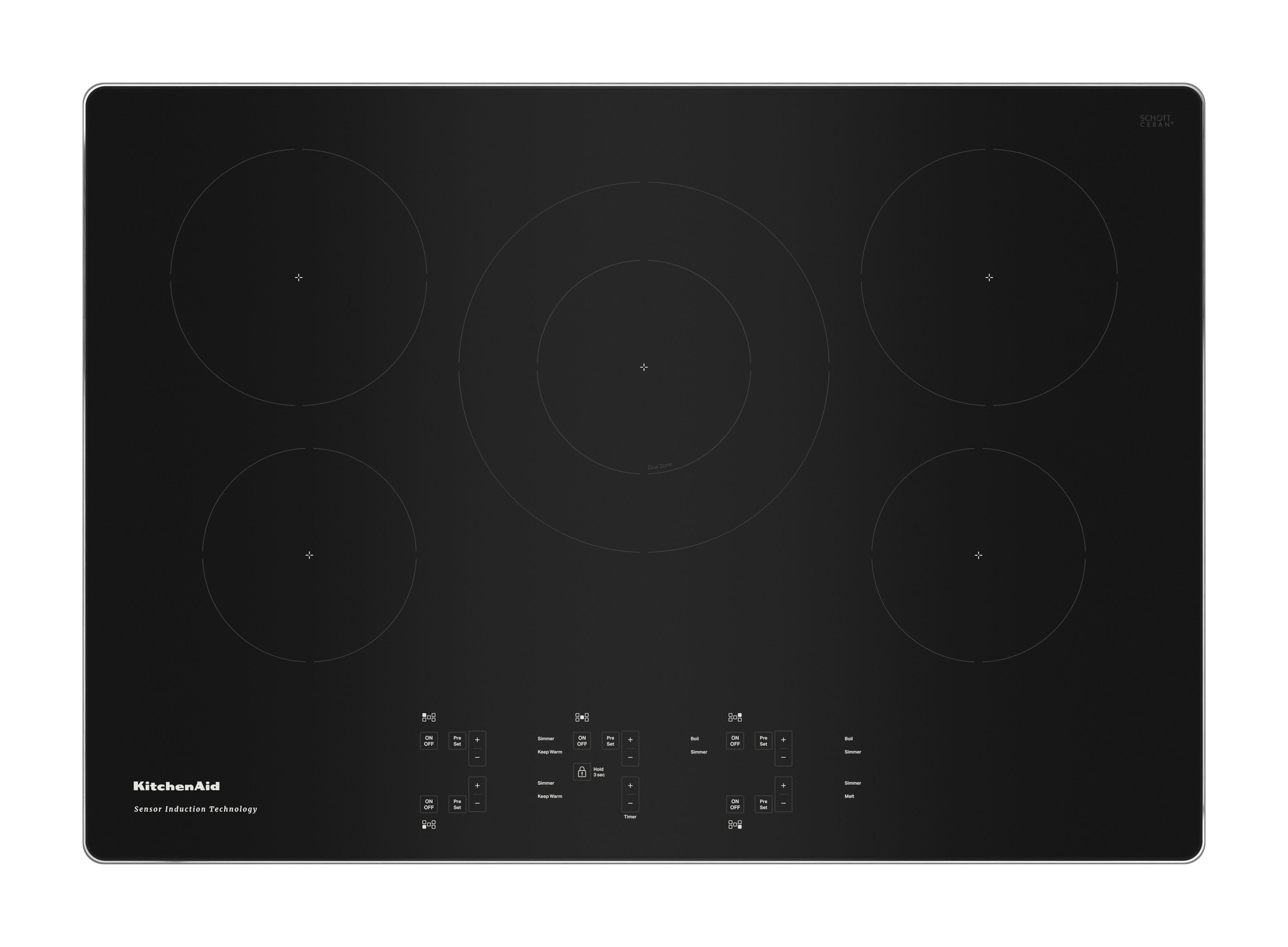 Kitchen Aid KCIG550JSS 30 Inch Induction Smoothtop Cooktop