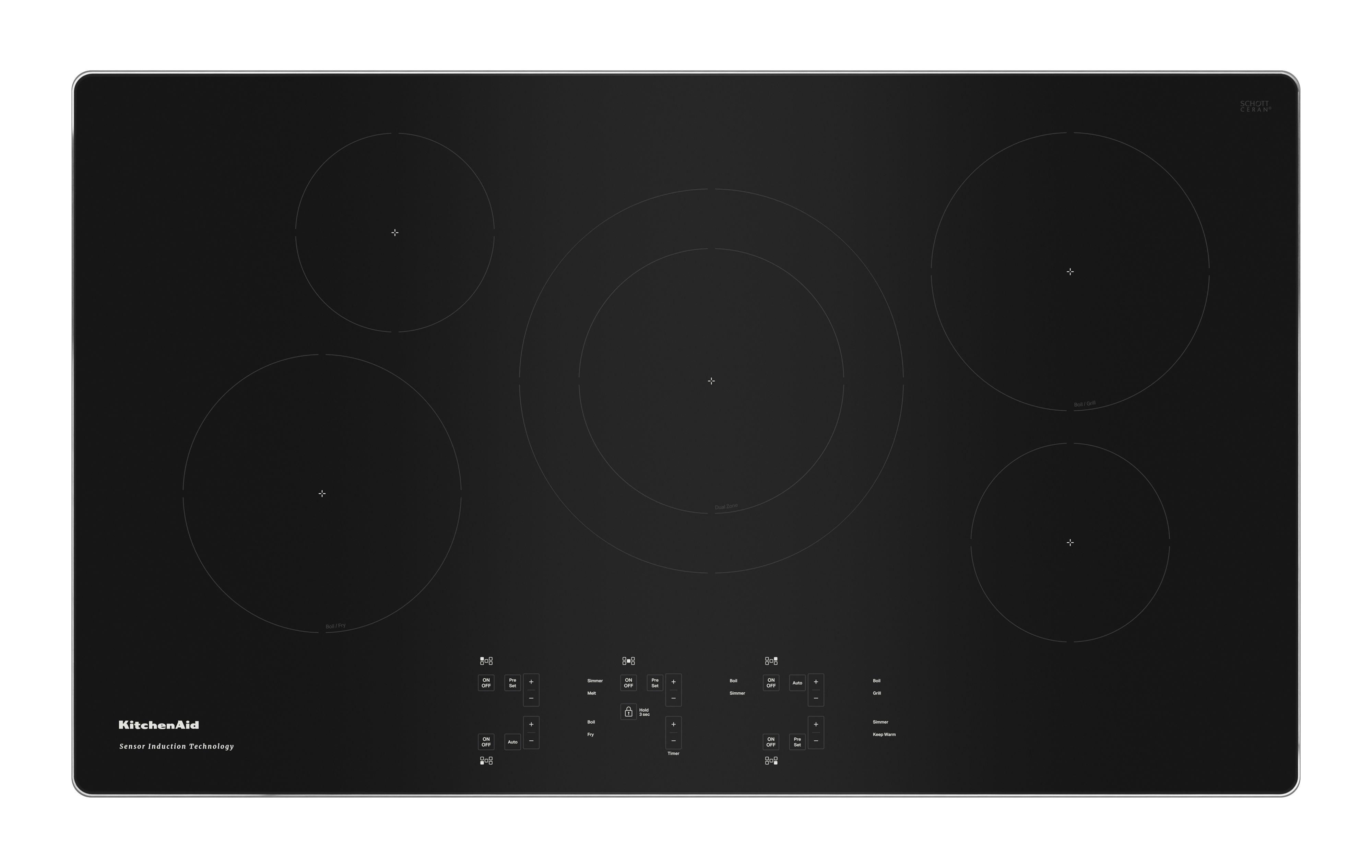 Kitchen Aid KCIG556JSS 36 Inch Induction Smoothtop Cooktop