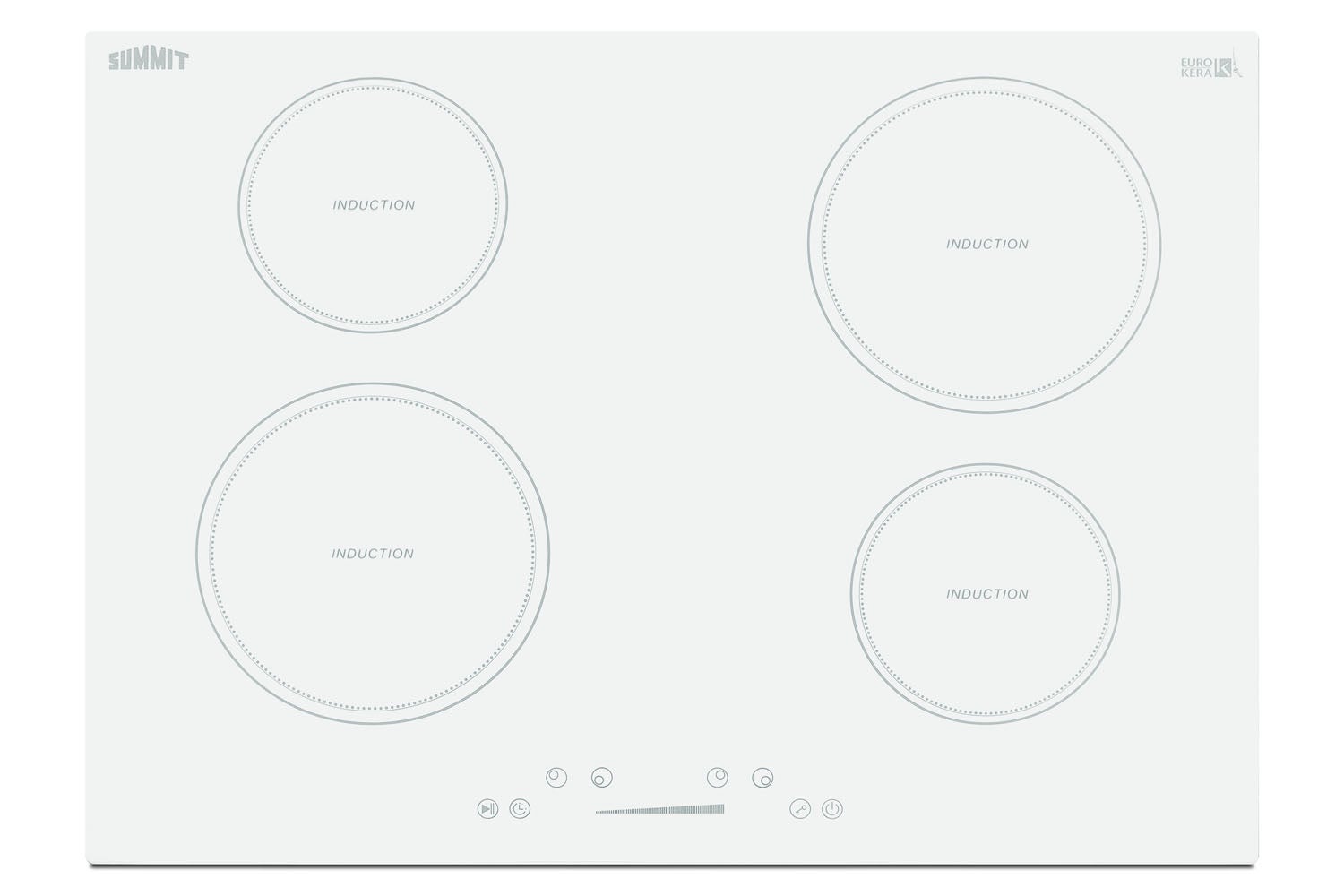 Summit SINC4B302W 30 Inch Induction Smoothtop Cooktop