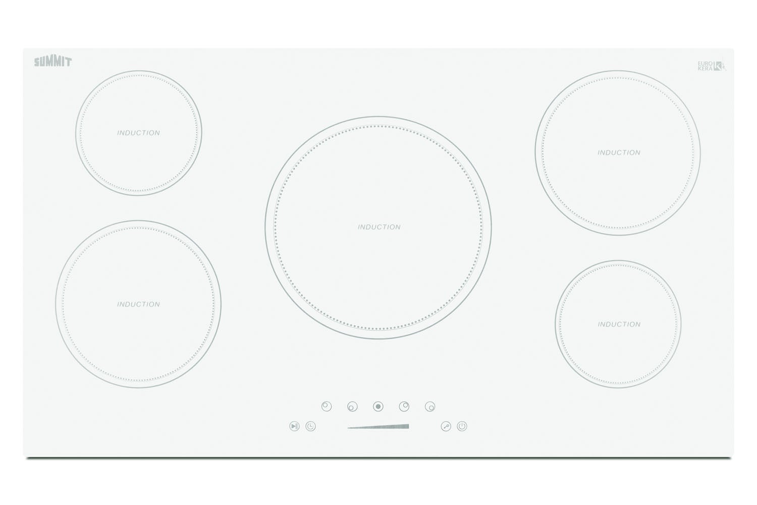 Summit SINC5B36W 36 Inch Induction Smoothtop Cooktop