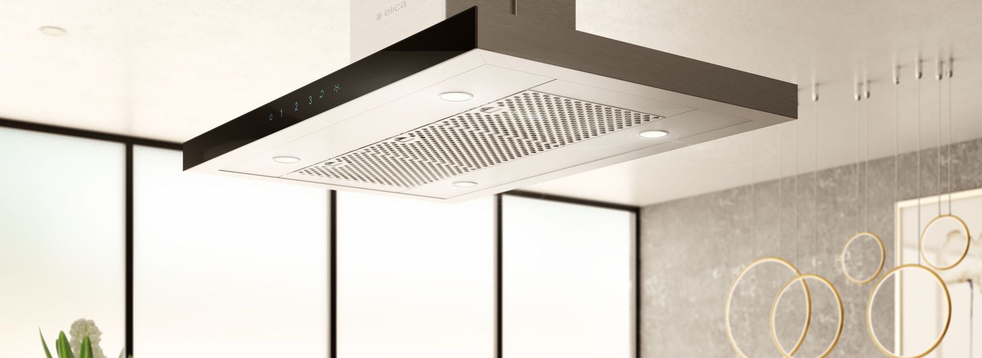 Elica EMG642S1 Techne Series 42 Inch Island Mount Convertible Hood
