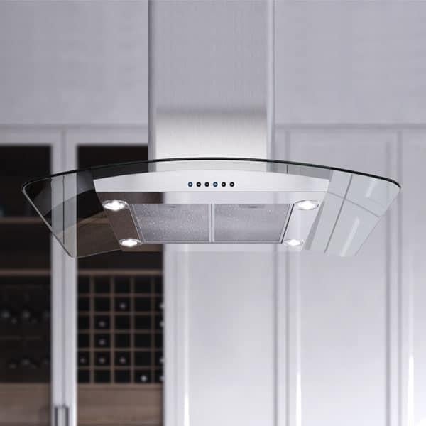 XO XOMI42GC XOMI Series 42 Inch Island Mount Convertible Hood