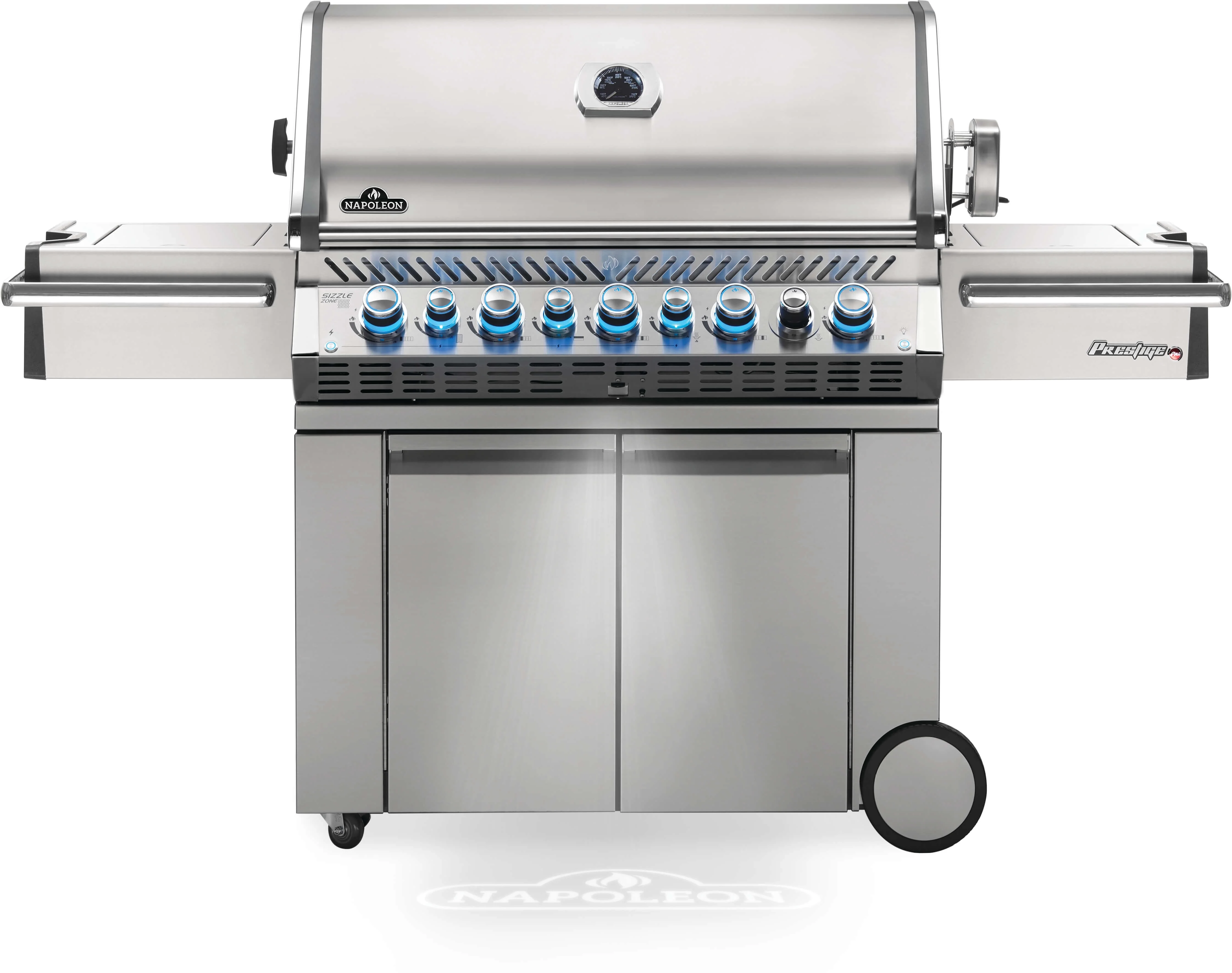 Napoleon Prestige Pro 665 RSIB 77" Stainless Steel Liquid Propane Grill with Infrared Rear & Side Burners