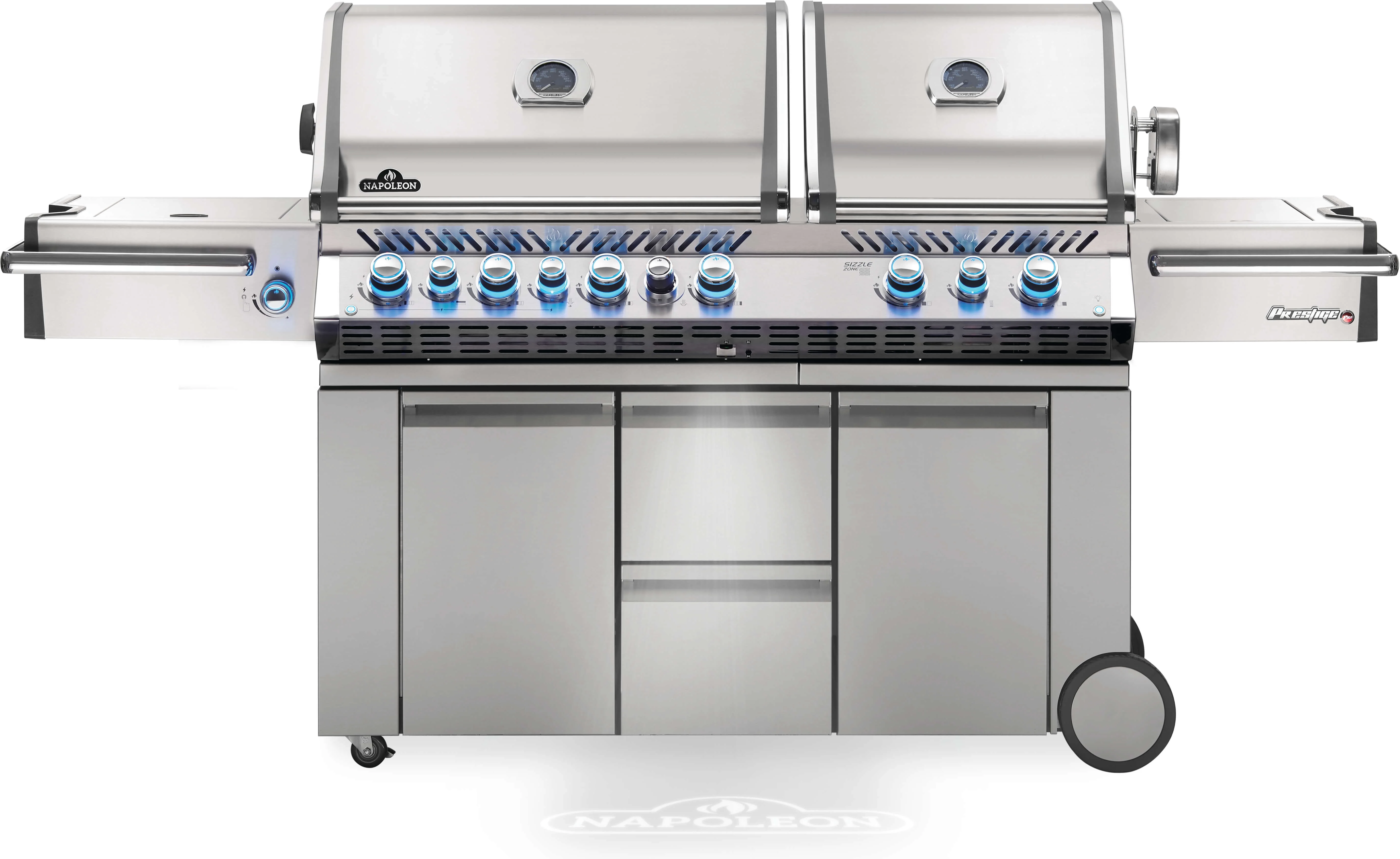 Napoleon Prestige Pro 825 RSBI Liquid Propane Grill with Power Side Burner & Infrared Rear and Bottom Burners