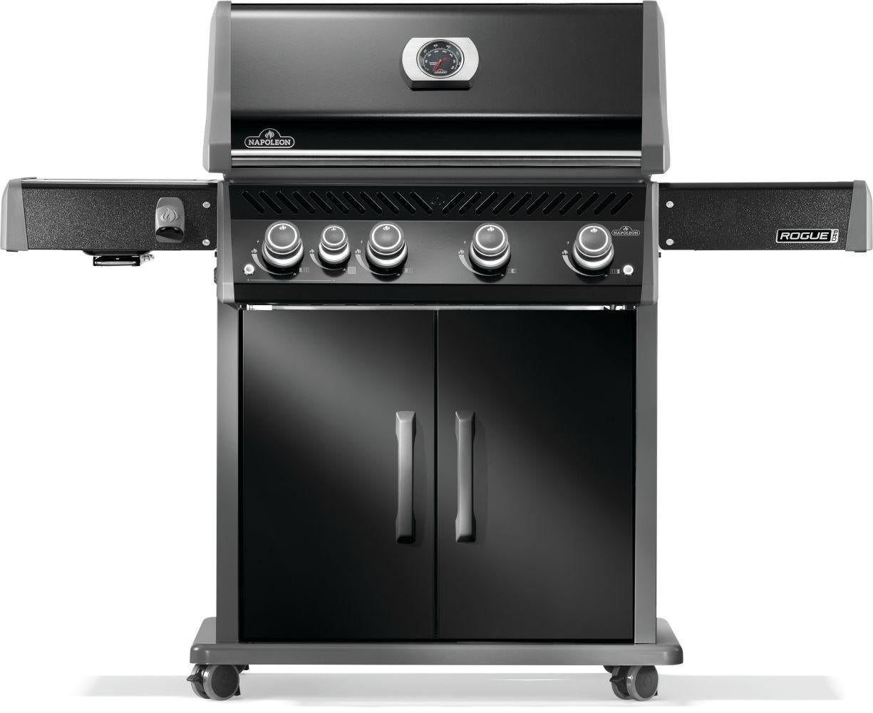 Napoleon Rogue Pro 525 Grill With Infrared Side Burner: Black, Natural Gas