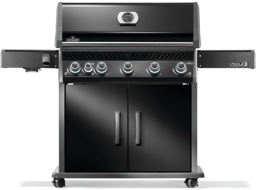 Napoleon Rogue Pro 625 Grill With Infrared Side Burner: Black, Natural Gas