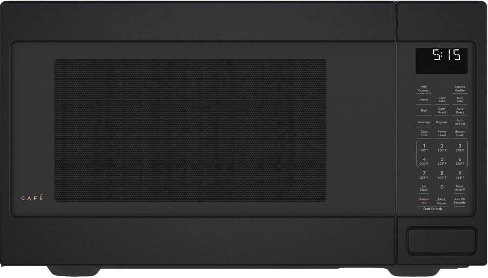 Cafe 22 Inch Countertop Convection Smart Microwave Oven with 1.5 cu. ft. Capacity: Matte Black